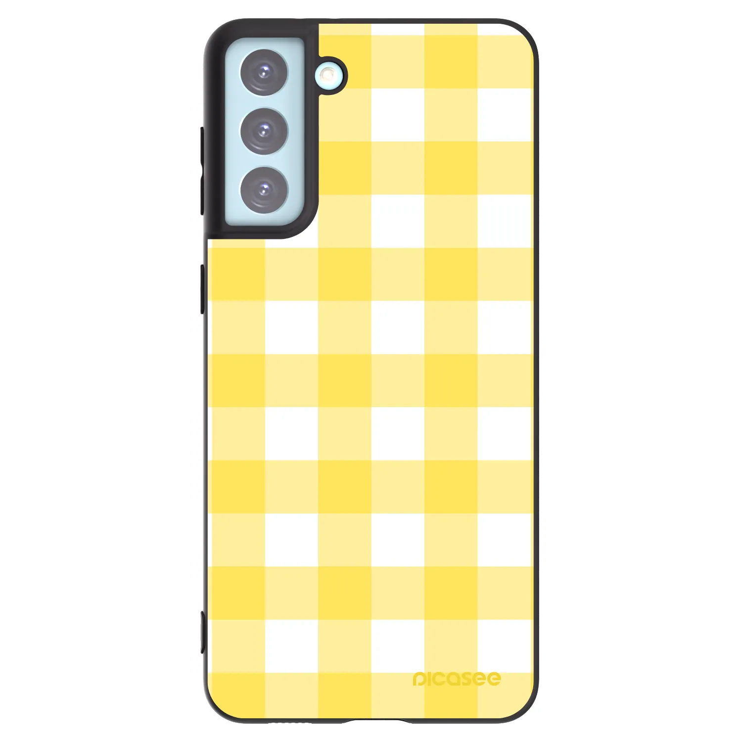 Picasee Μαύρη θήκη σιλικόνης για Samsung Galaxy S21+ 5G G996F - Gride lemon