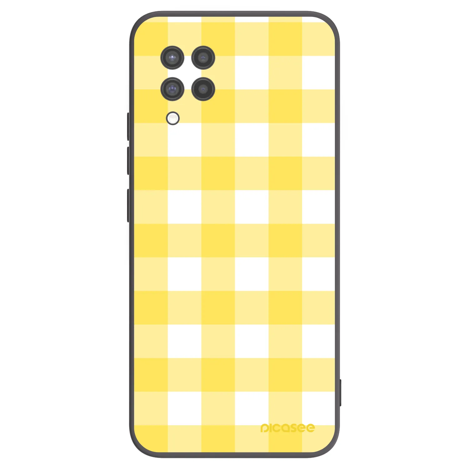 Picasee Μαύρη θήκη σιλικόνης για Samsung Galaxy A42 A426B - Gride lemon