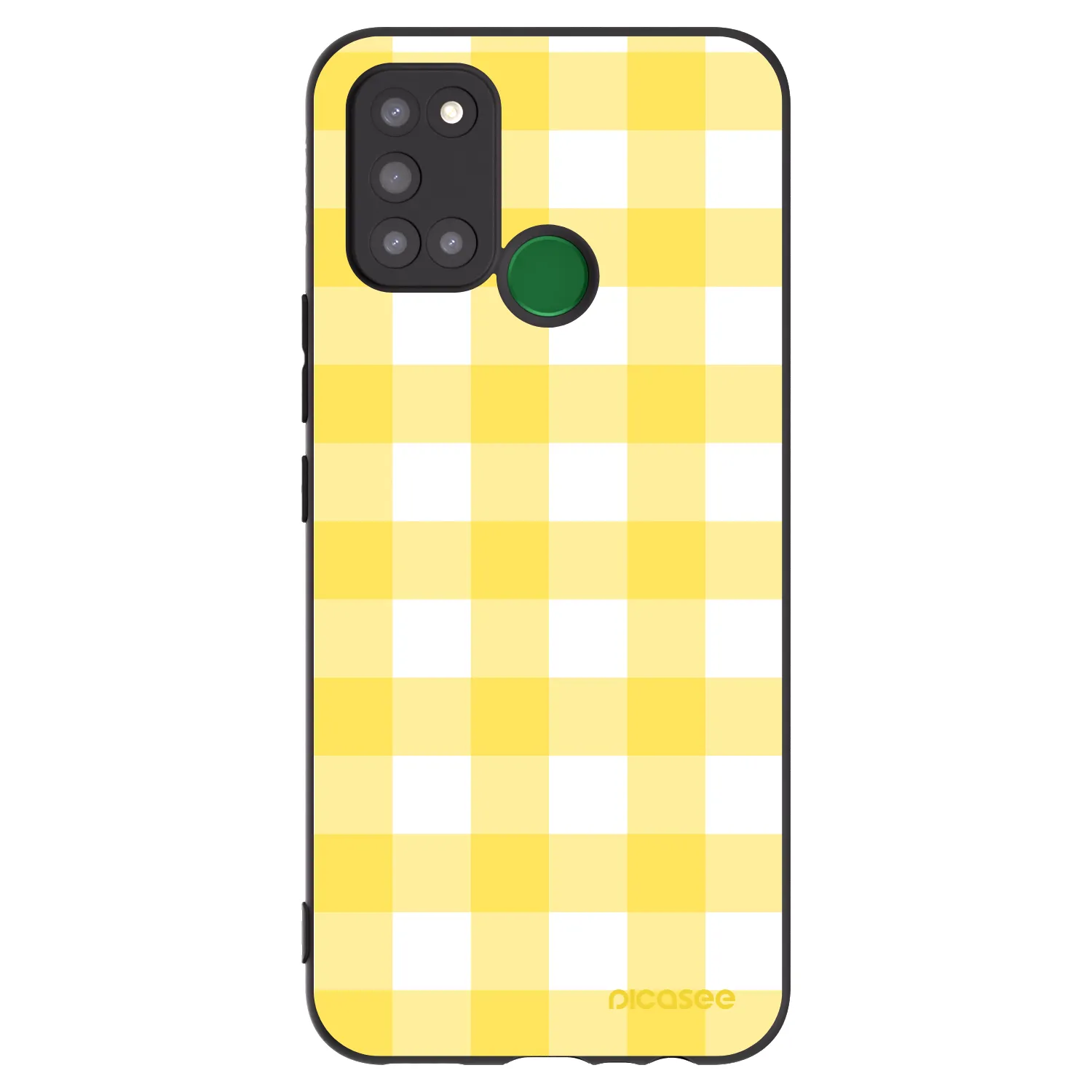 Picasee Μαύρη θήκη σιλικόνης για Realme 7i - Gride lemon