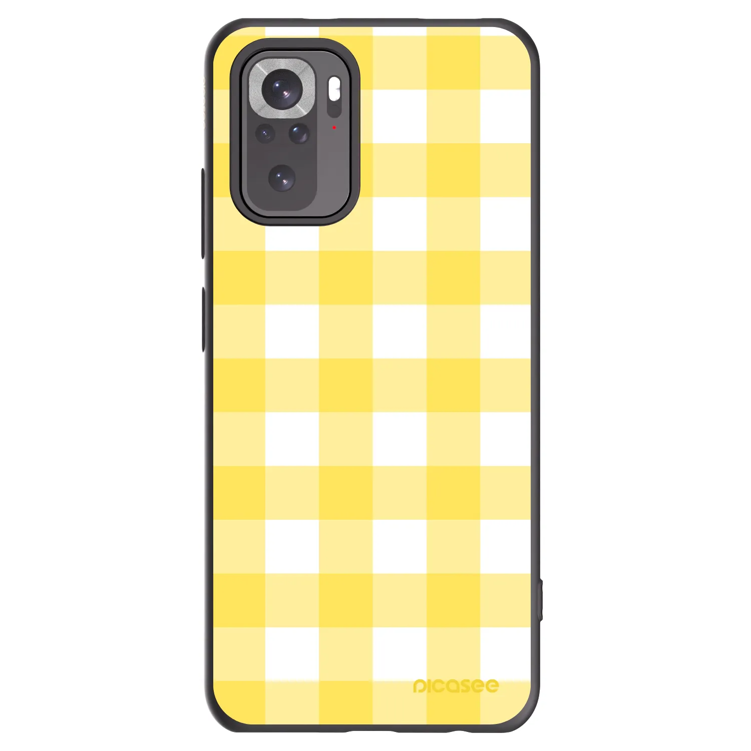 Picasee Μαύρη θήκη σιλικόνης για Xiaomi Redmi Note 10S - Gride lemon