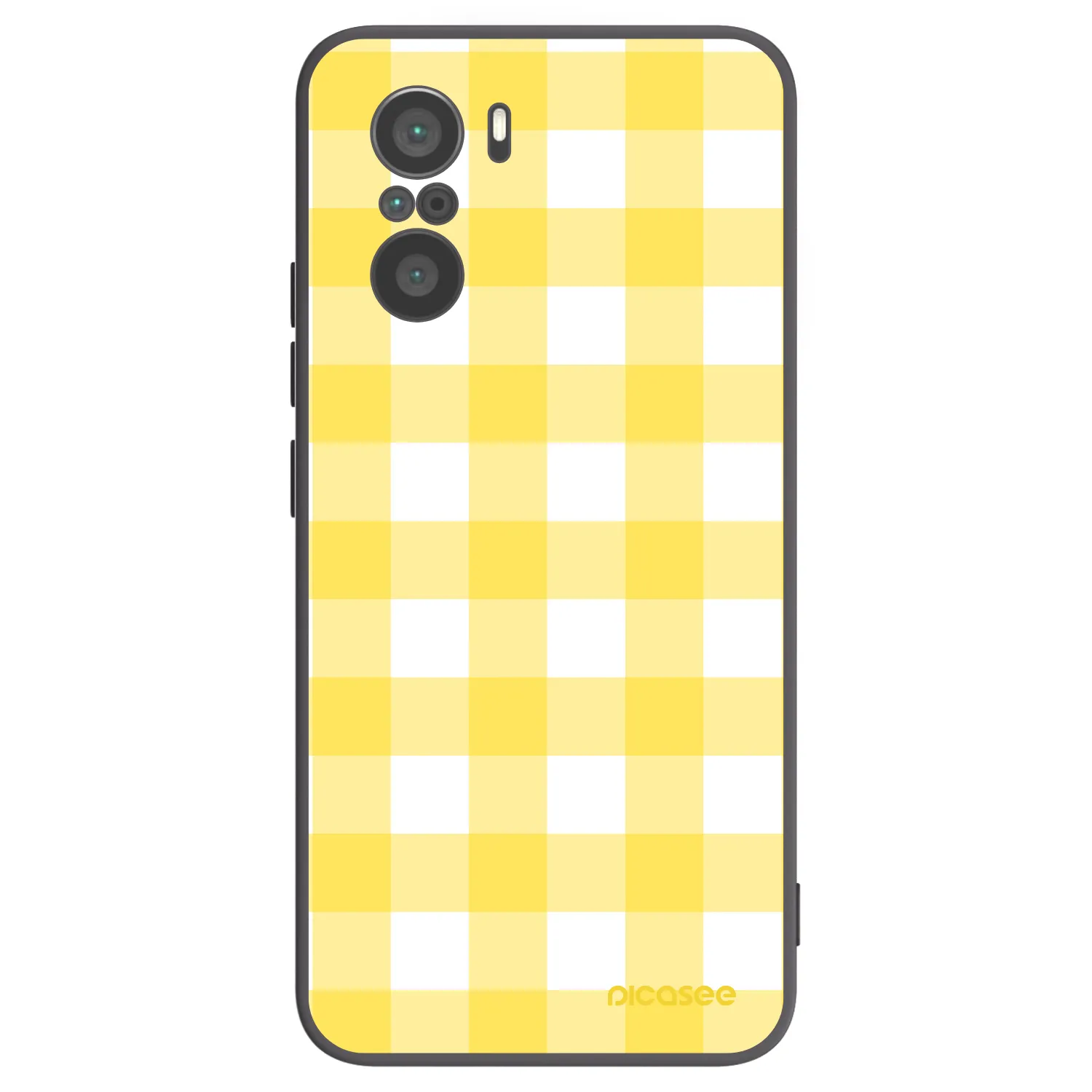 Picasee Μαύρη θήκη σιλικόνης για Xiaomi Poco F3 - Gride lemon