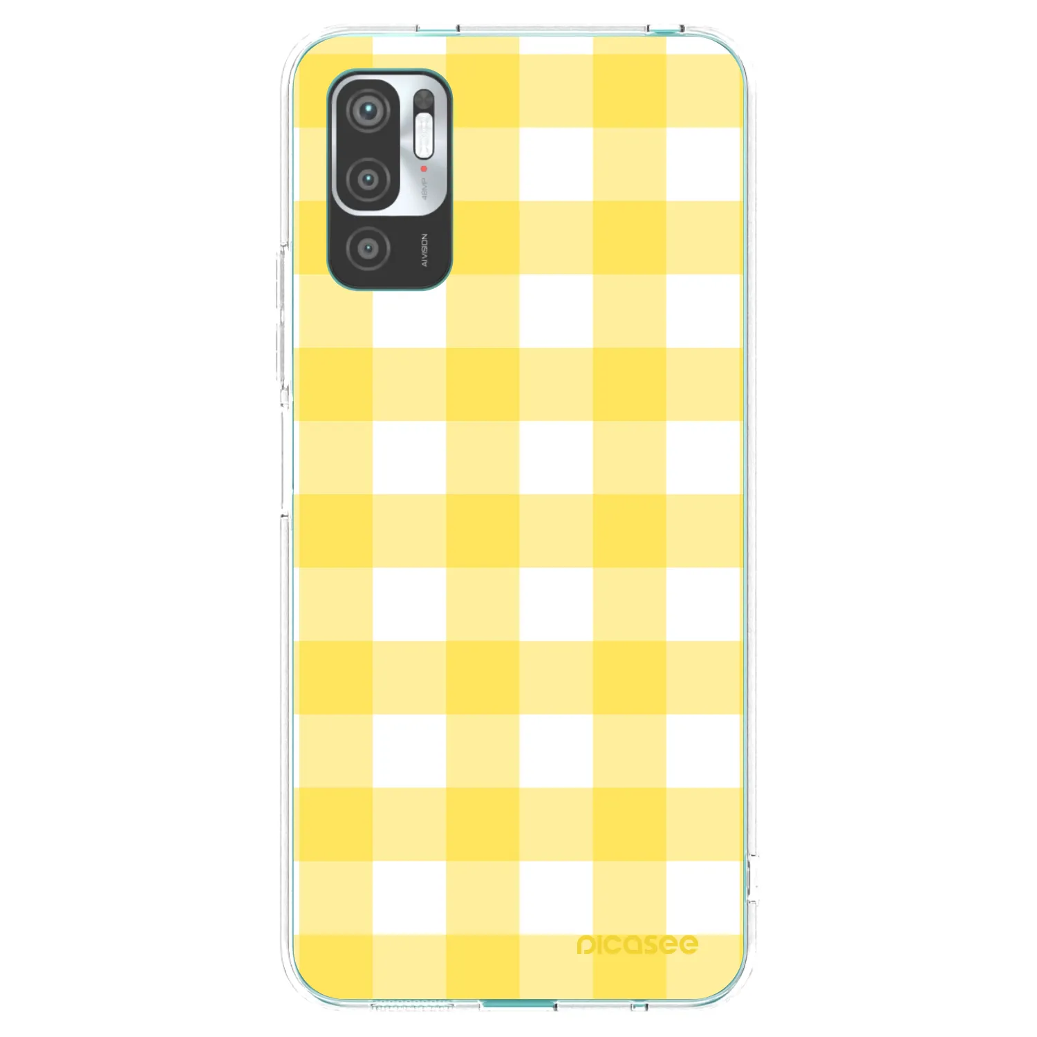 Picasee διαφανής θήκη σιλικόνης Xiaomi Redmi Note 10 5G - Gride lemon