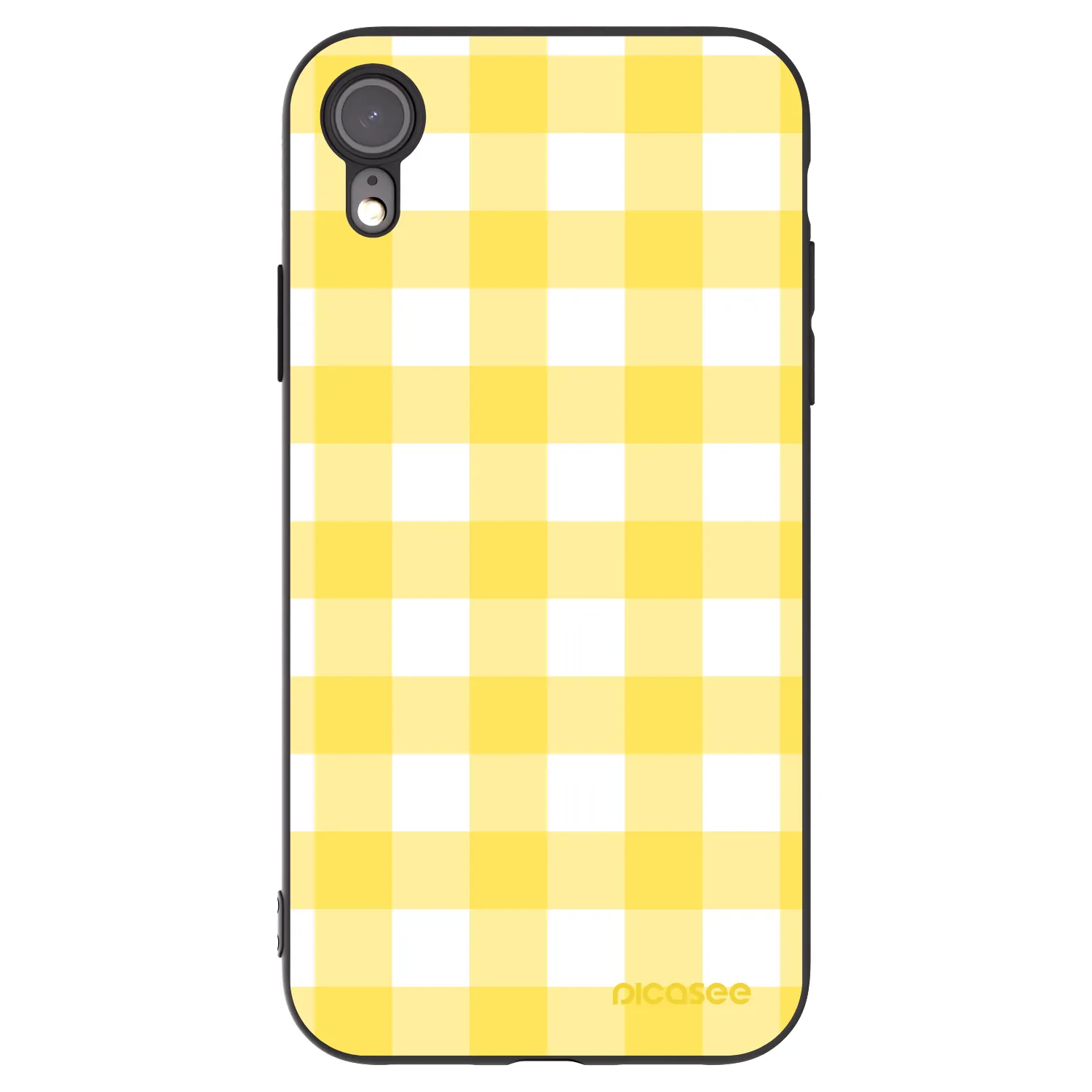 Picasee Μαύρη θήκη σιλικόνης για Apple iPhone XR - Gride lemon