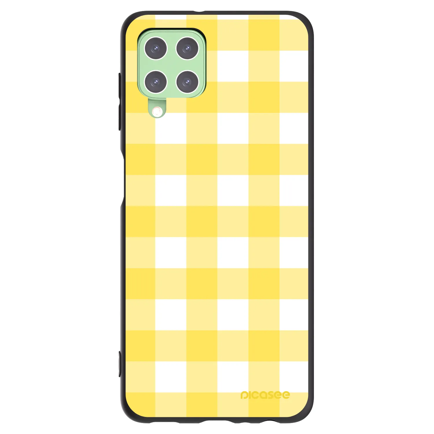 Picasee Μαύρη θήκη σιλικόνης για Samsung Galaxy A22 A225F 4G - Gride lemon