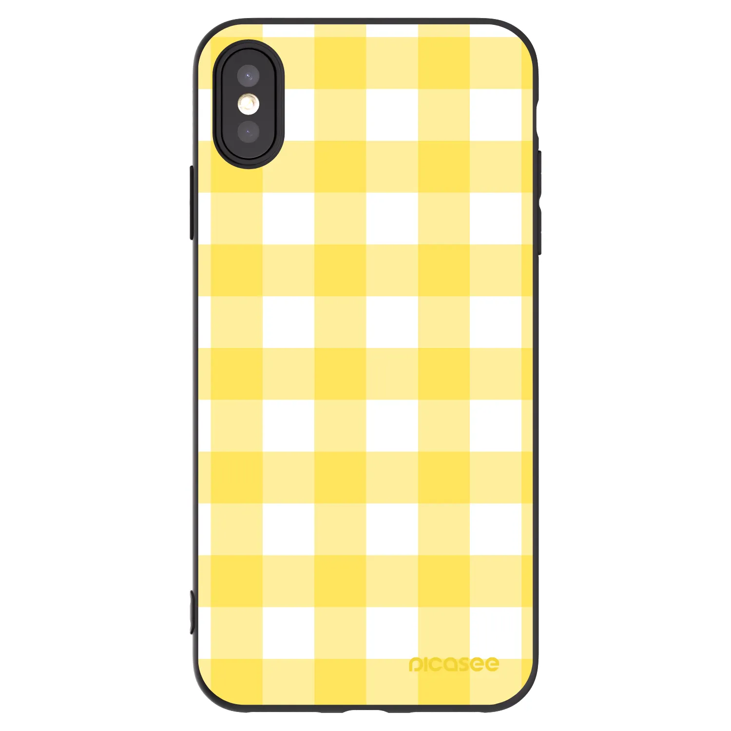 Picasee Μαύρη θήκη σιλικόνης για Apple iPhone XS Max - Gride lemon