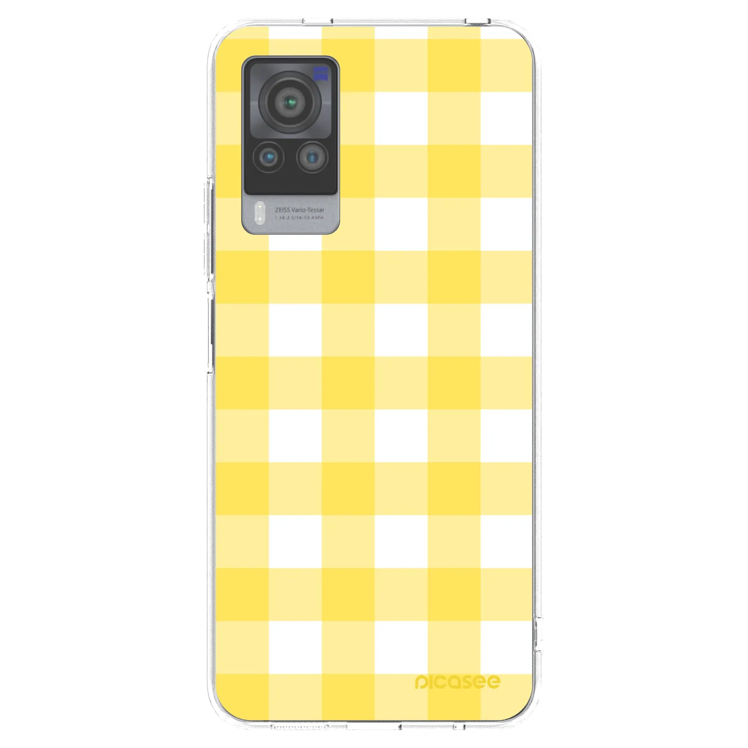 Picasee διαφανής θήκη σιλικόνης Vivo X60 Pro 5G - Gride lemon