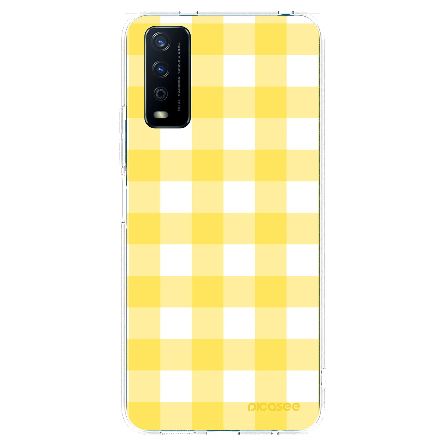 Picasee διαφανής θήκη σιλικόνης Vivo Y11s - Gride lemon