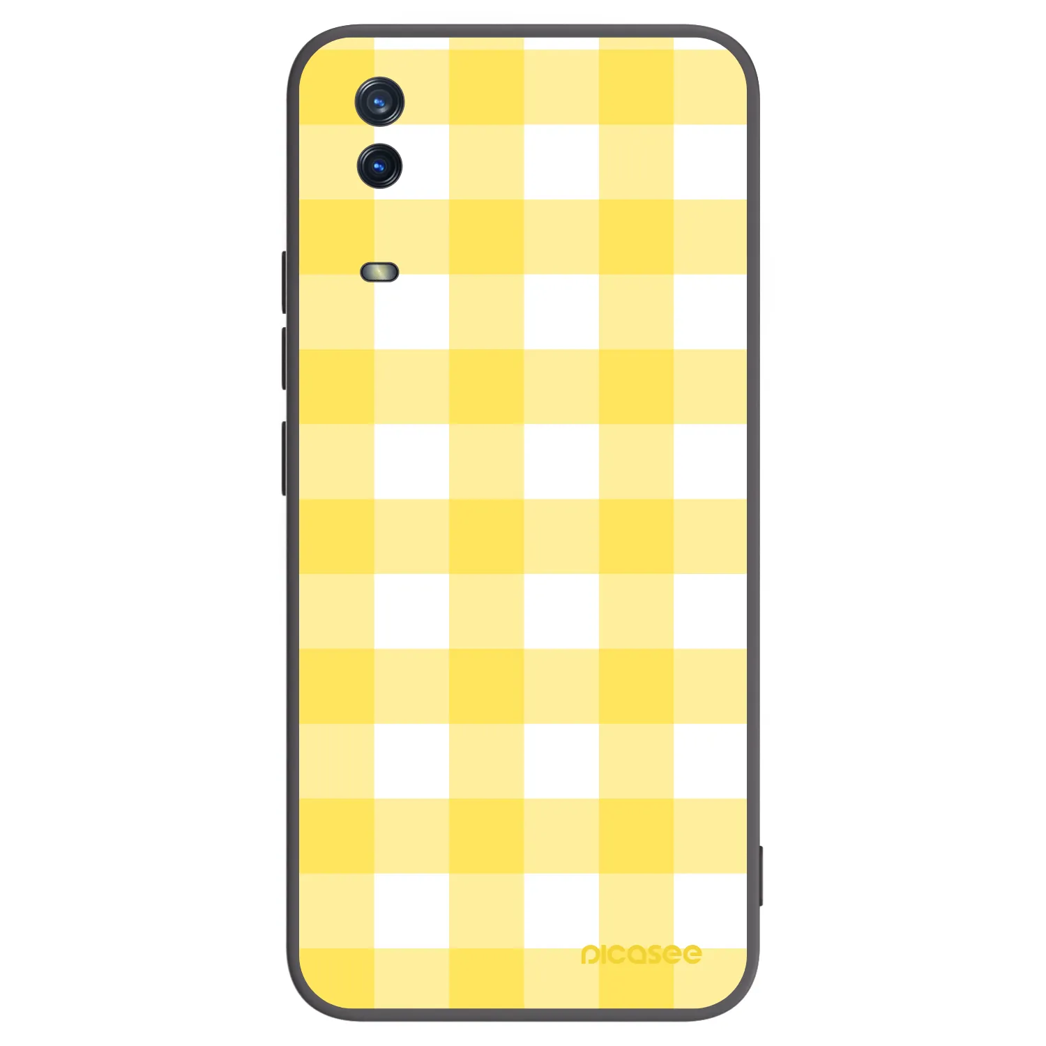 Picasee Μαύρη θήκη σιλικόνης για Vivo Y11s - Gride lemon