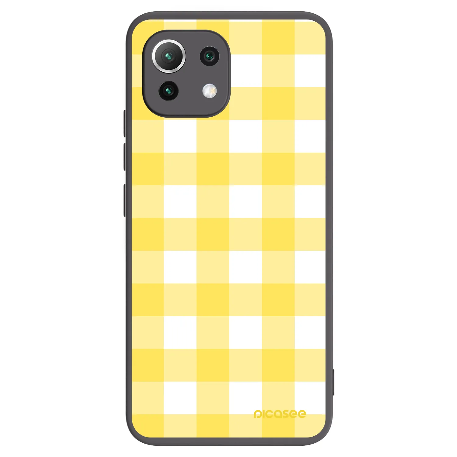 Picasee Μαύρη θήκη σιλικόνης για Xiaomi 11 Lite 5G NE - Gride lemon