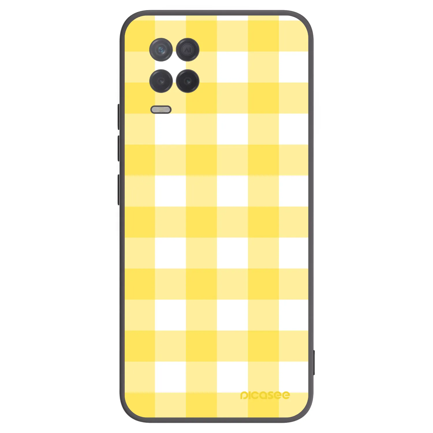 Picasee Μαύρη θήκη σιλικόνης για Realme 8 5G - Gride lemon