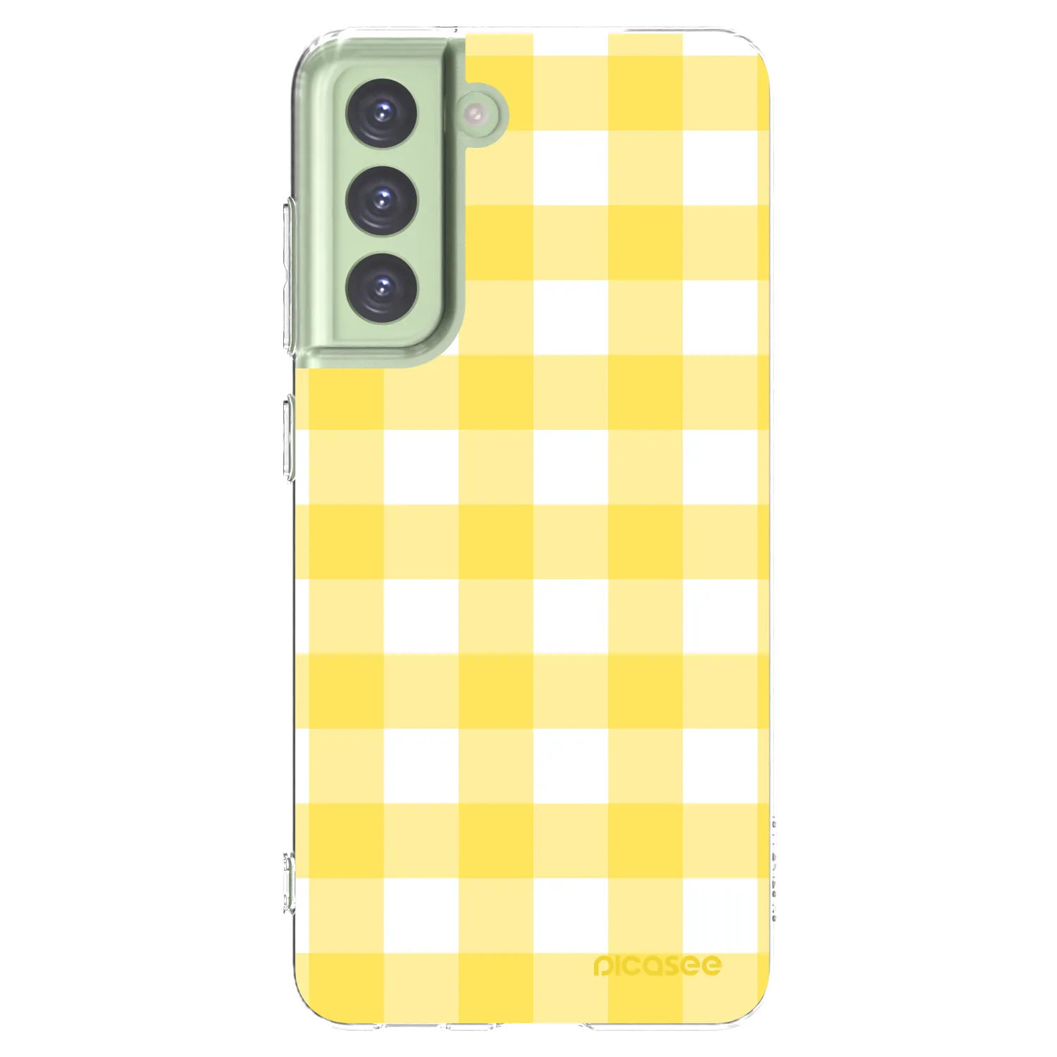 Picasee διαφανής θήκη σιλικόνης Samsung Galaxy S21 FE 5G - Gride lemon