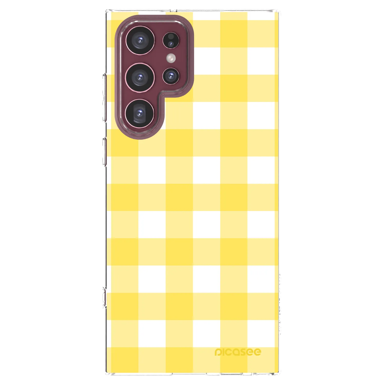 Picasee διαφανής θήκη σιλικόνης Samsung Galaxy S22 Ultra 5G - Gride lemon