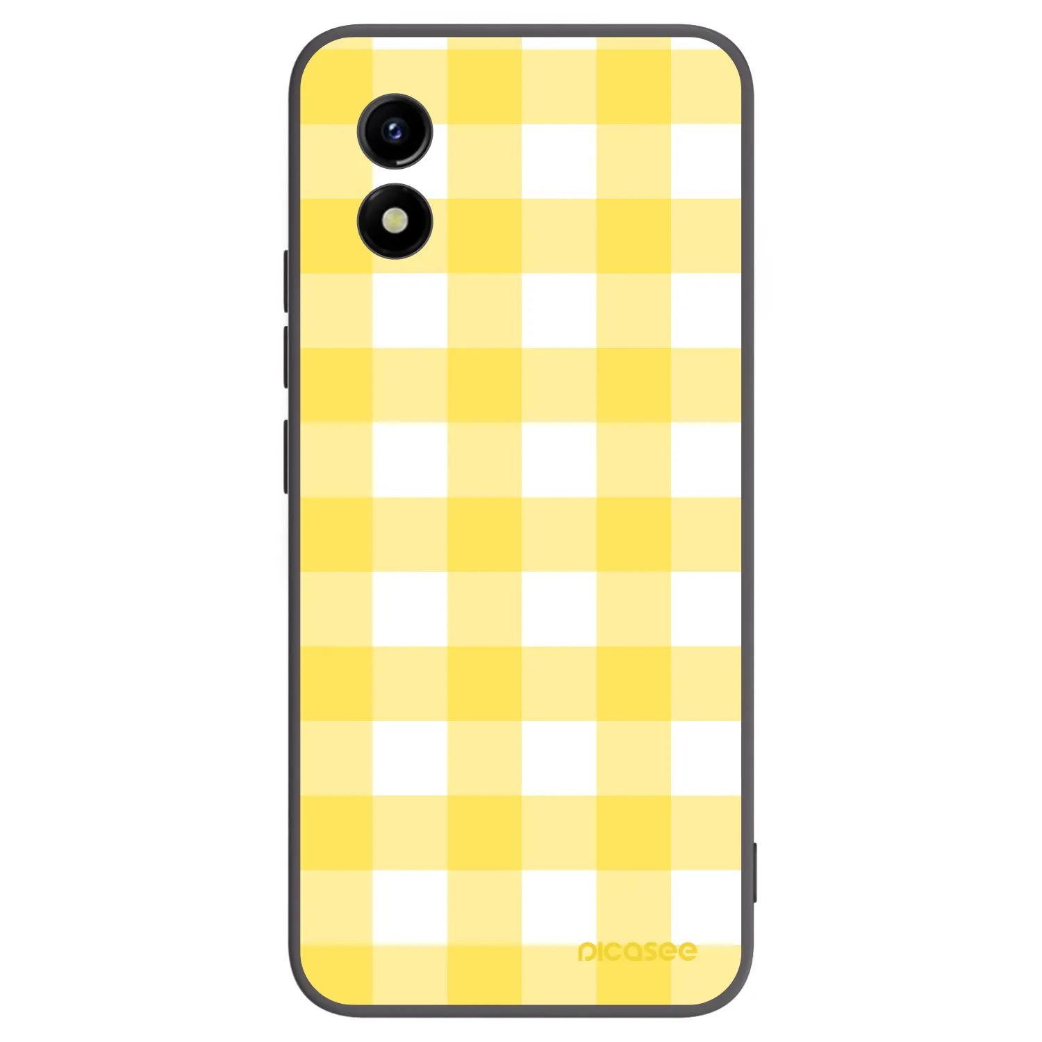 Picasee Μαύρη θήκη σιλικόνης για Vivo Y01 - Gride lemon