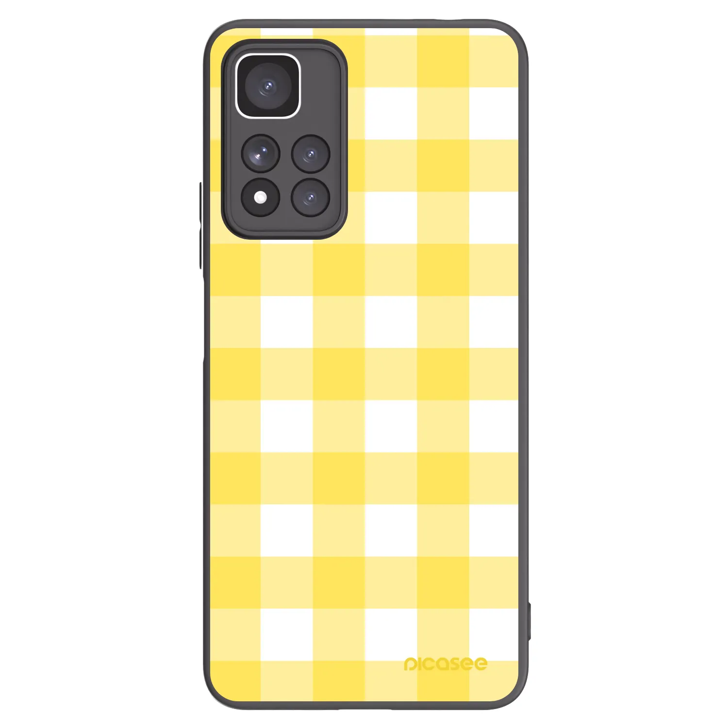 Picasee Μαύρη θήκη σιλικόνης για Xiaomi Redmi Note 11 Pro+ 5G - Gride lemon