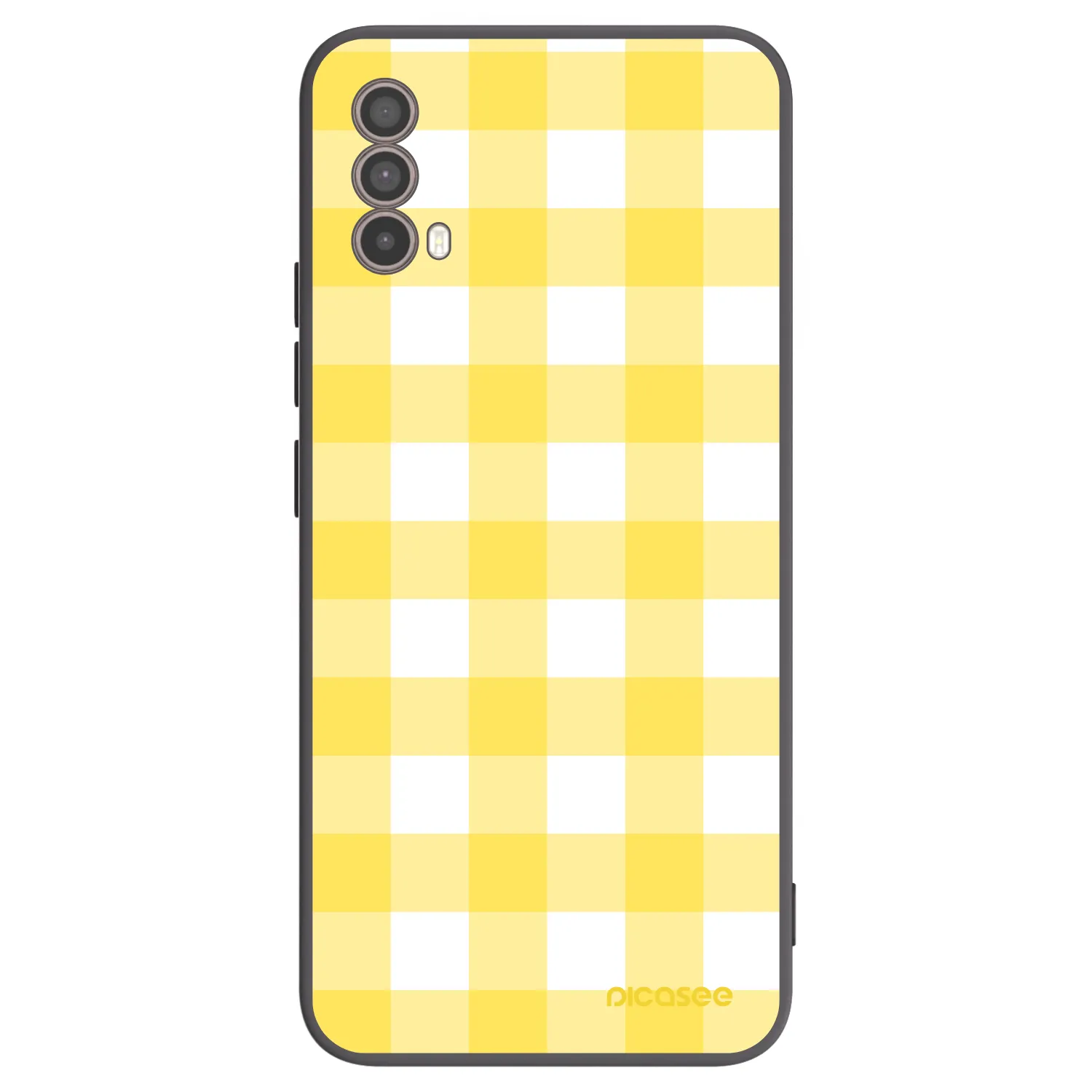 Picasee Μαύρη θήκη σιλικόνης για Motorola Moto E40 - Gride lemon