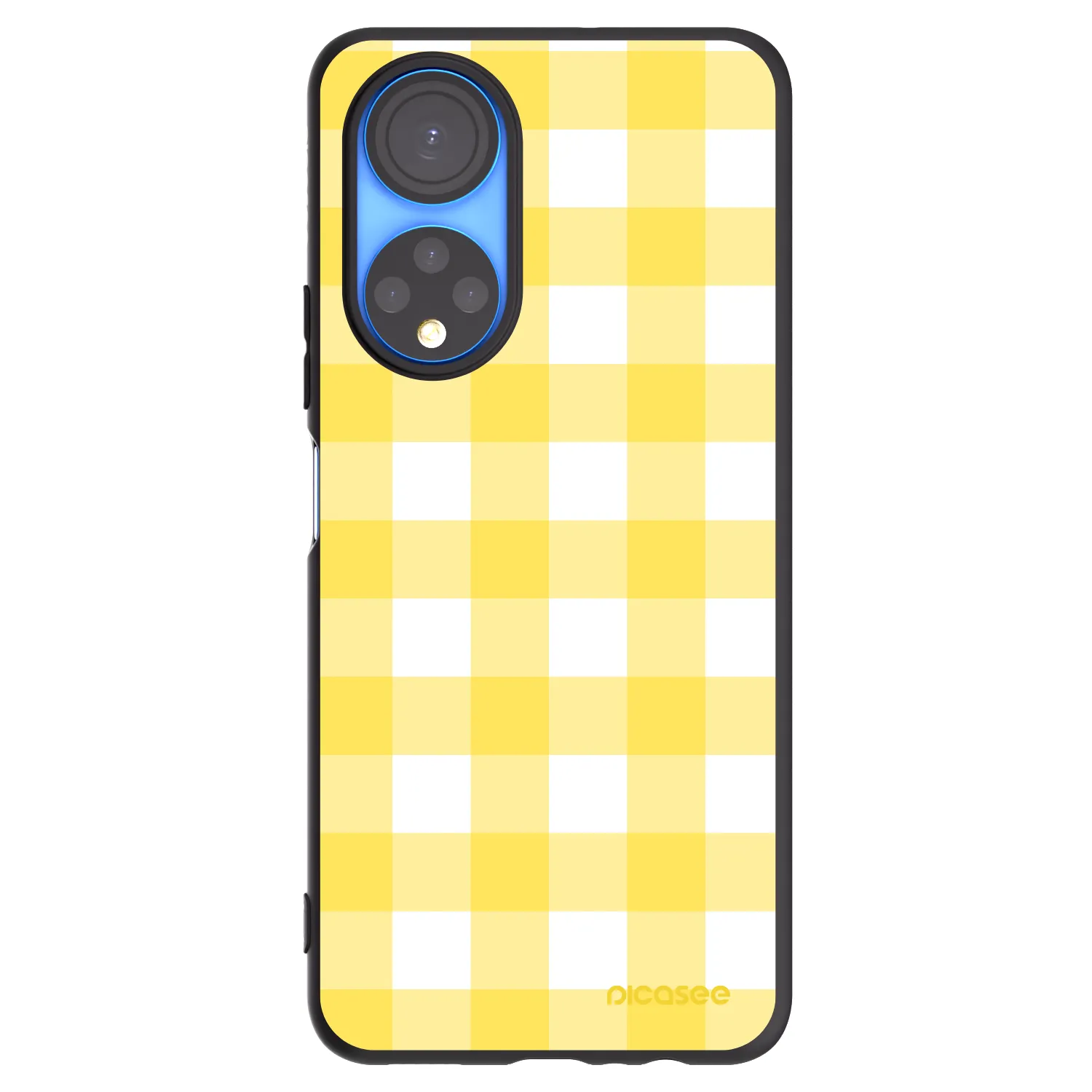 Picasee Μαύρη θήκη σιλικόνης για Honor X7 - Gride lemon