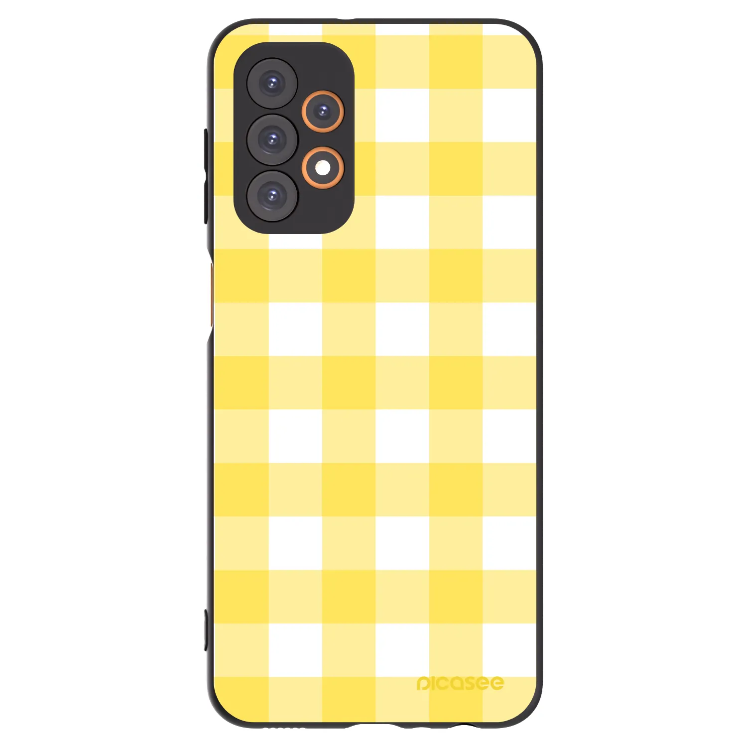 Picasee Μαύρη θήκη σιλικόνης για Samsung Galaxy A23 A235F 4G - Gride lemon