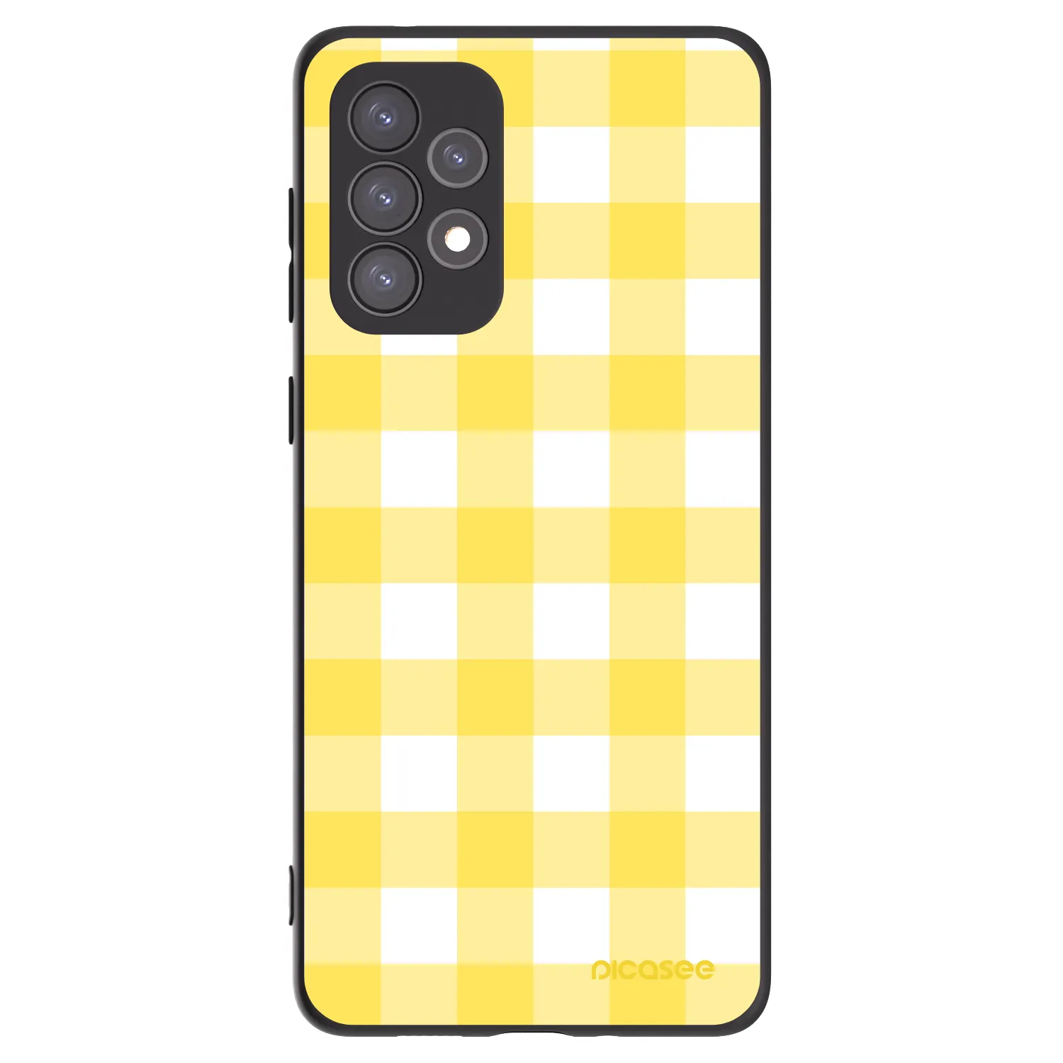 Picasee Μαύρη θήκη σιλικόνης για Samsung Galaxy A73 5G - Gride lemon