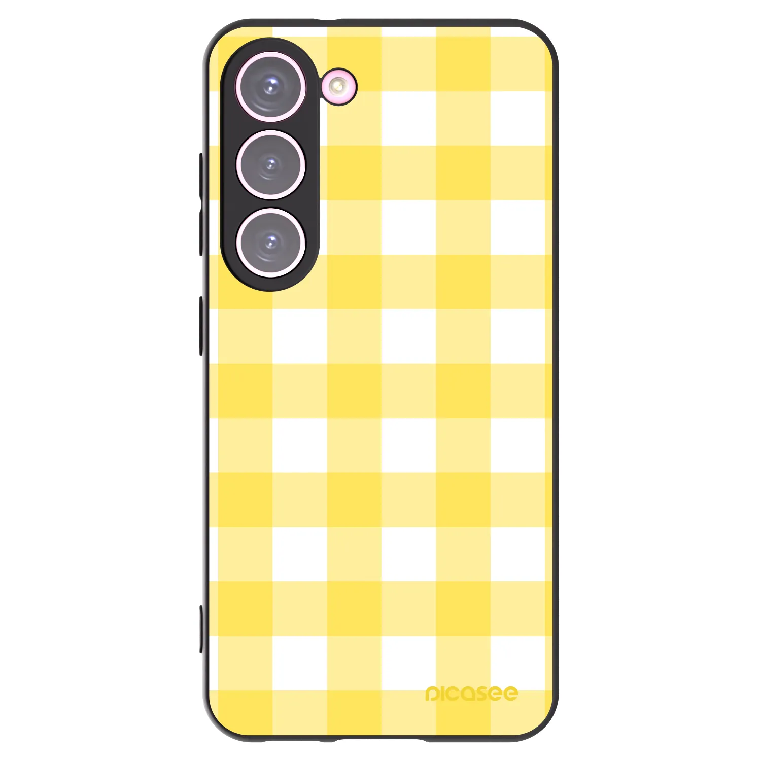 Picasee Μαύρη θήκη σιλικόνης για Samsung Galaxy S23 5G - Gride lemon