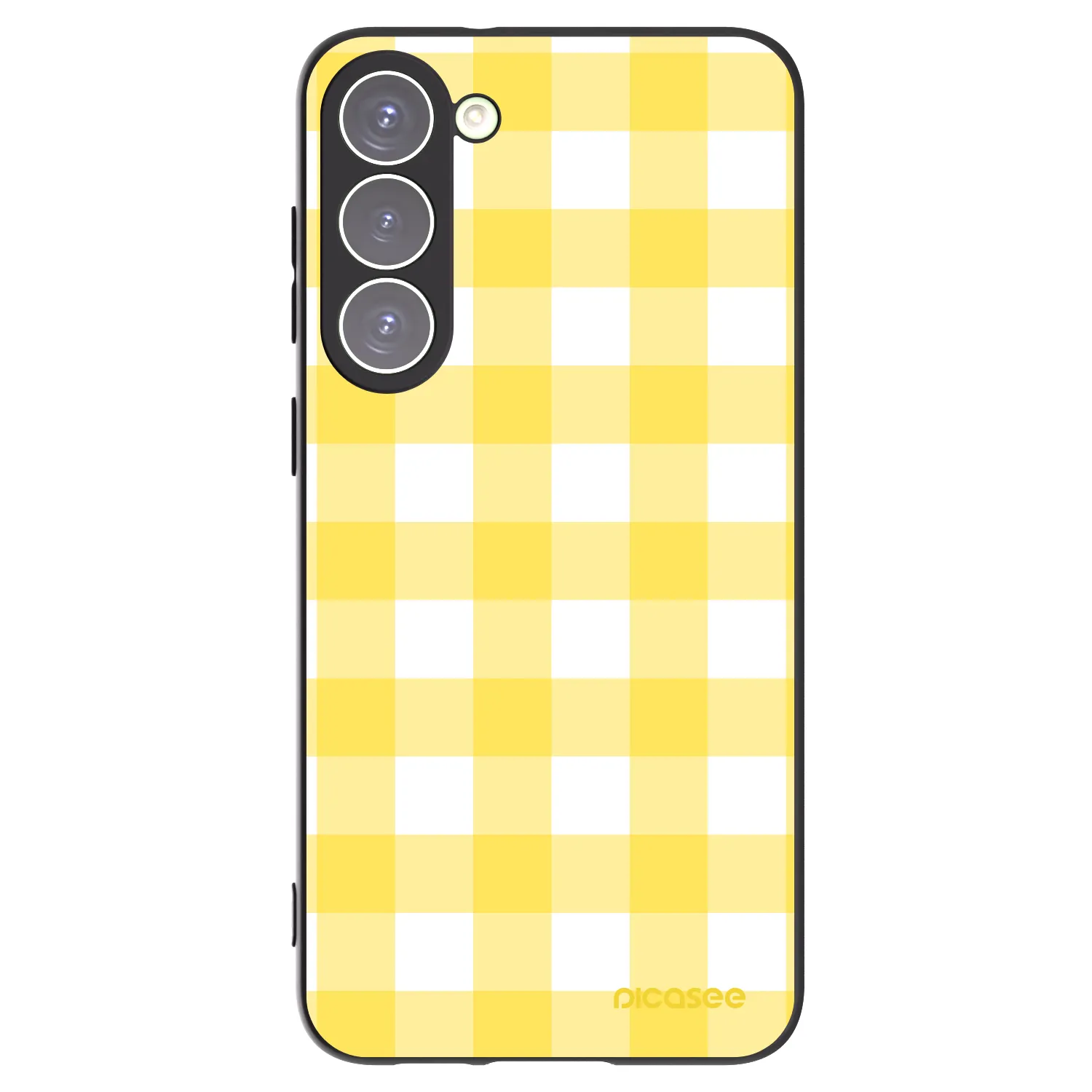 Picasee Μαύρη θήκη σιλικόνης για Samsung Galaxy S23+ 5G - Gride lemon