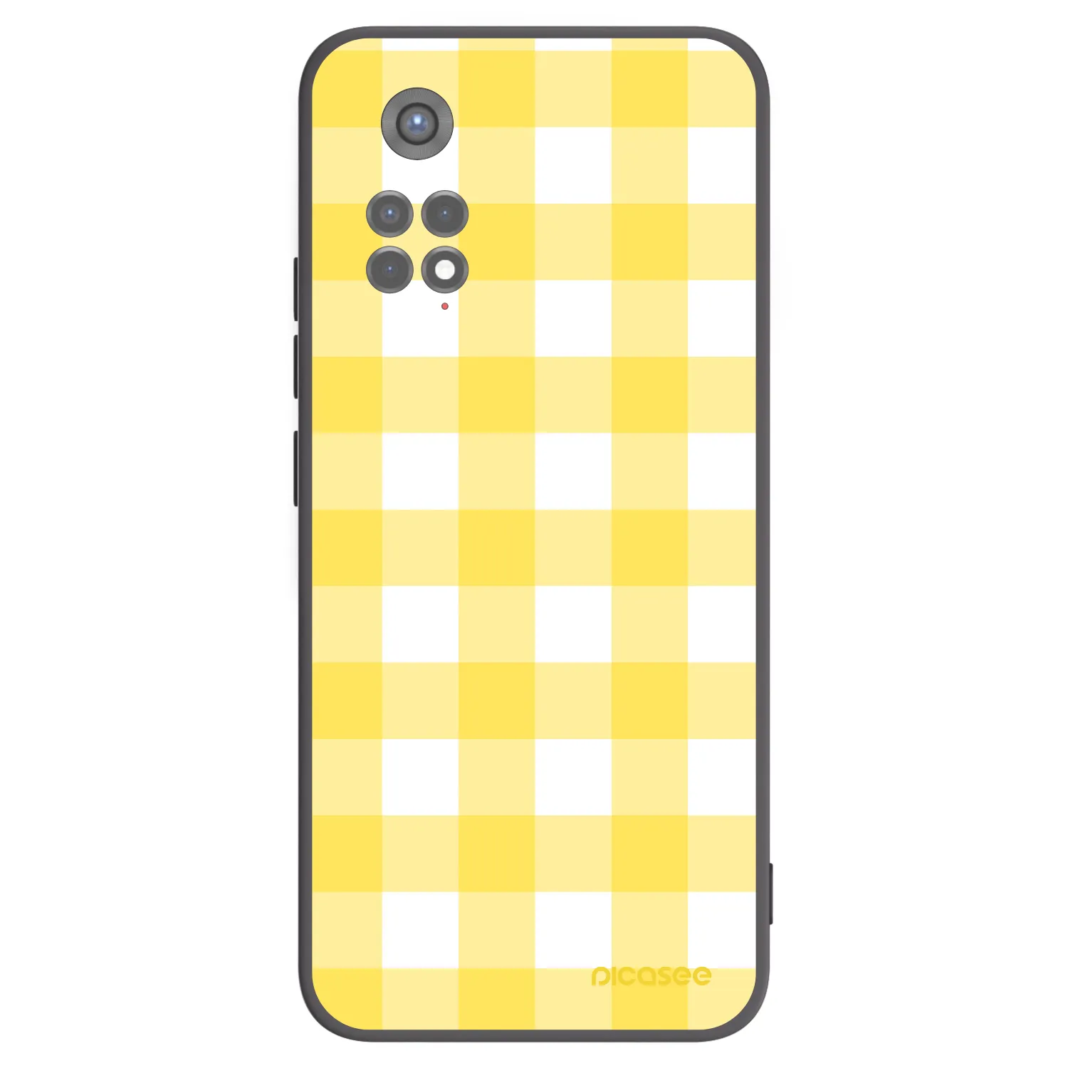 Picasee Μαύρη θήκη σιλικόνης για Xiaomi Redmi Note 11S 5G - Gride lemon