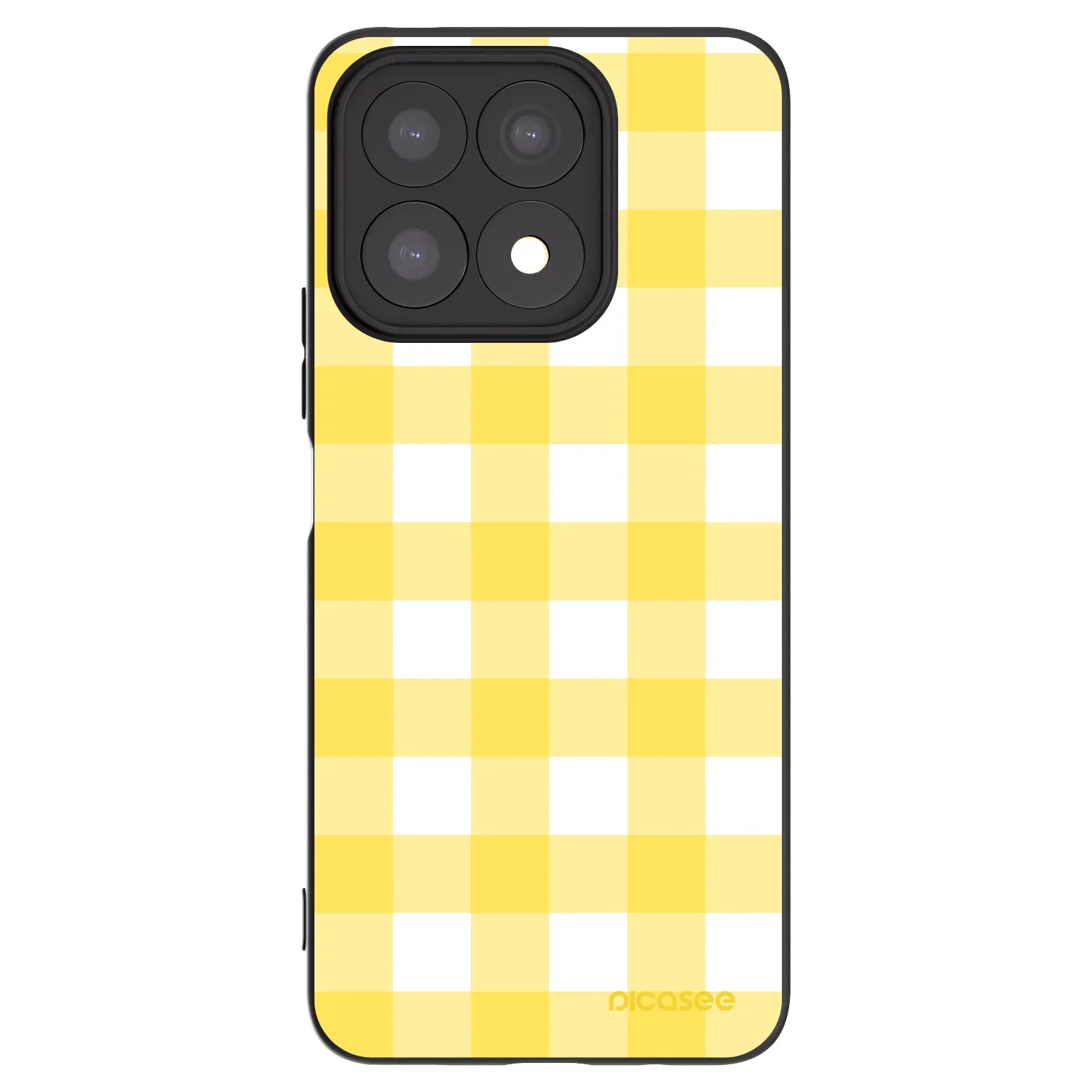 Picasee Μαύρη θήκη σιλικόνης για Honor X8a - Gride lemon