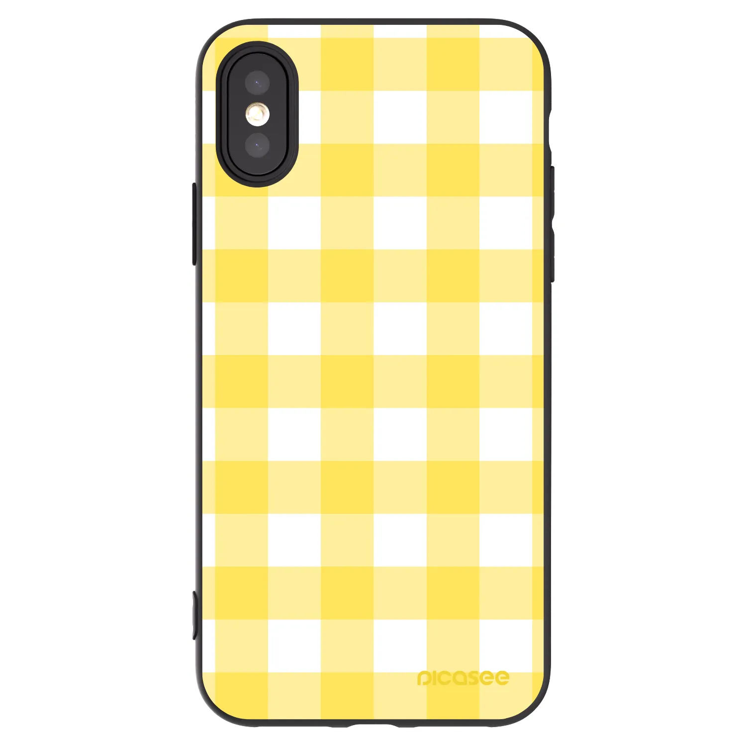 Picasee Μαύρη θήκη σιλικόνης για Apple iPhone X/XS - Gride lemon