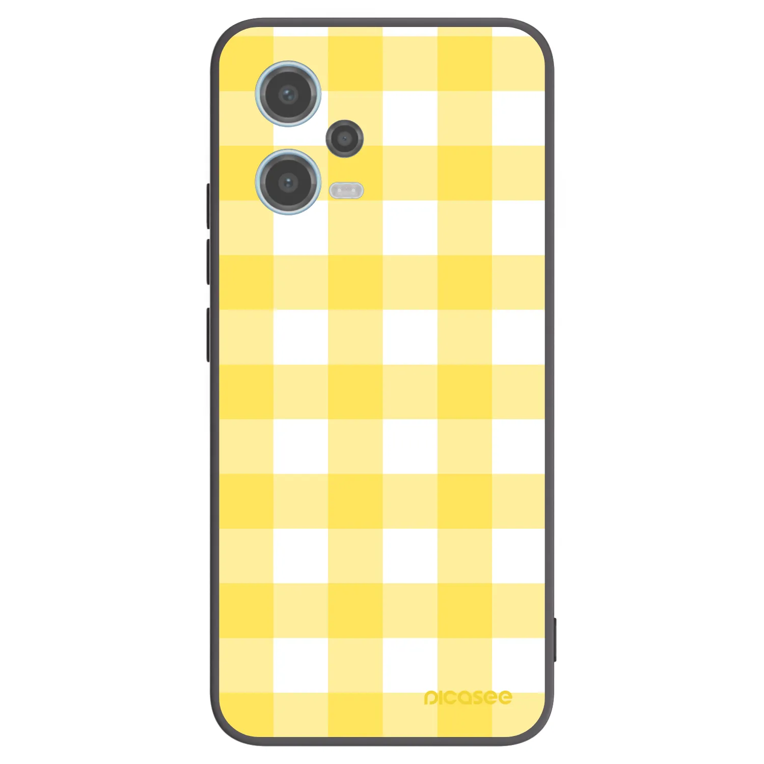 Picasee Μαύρη θήκη σιλικόνης για Xiaomi Redmi Note 12 5G - Gride lemon