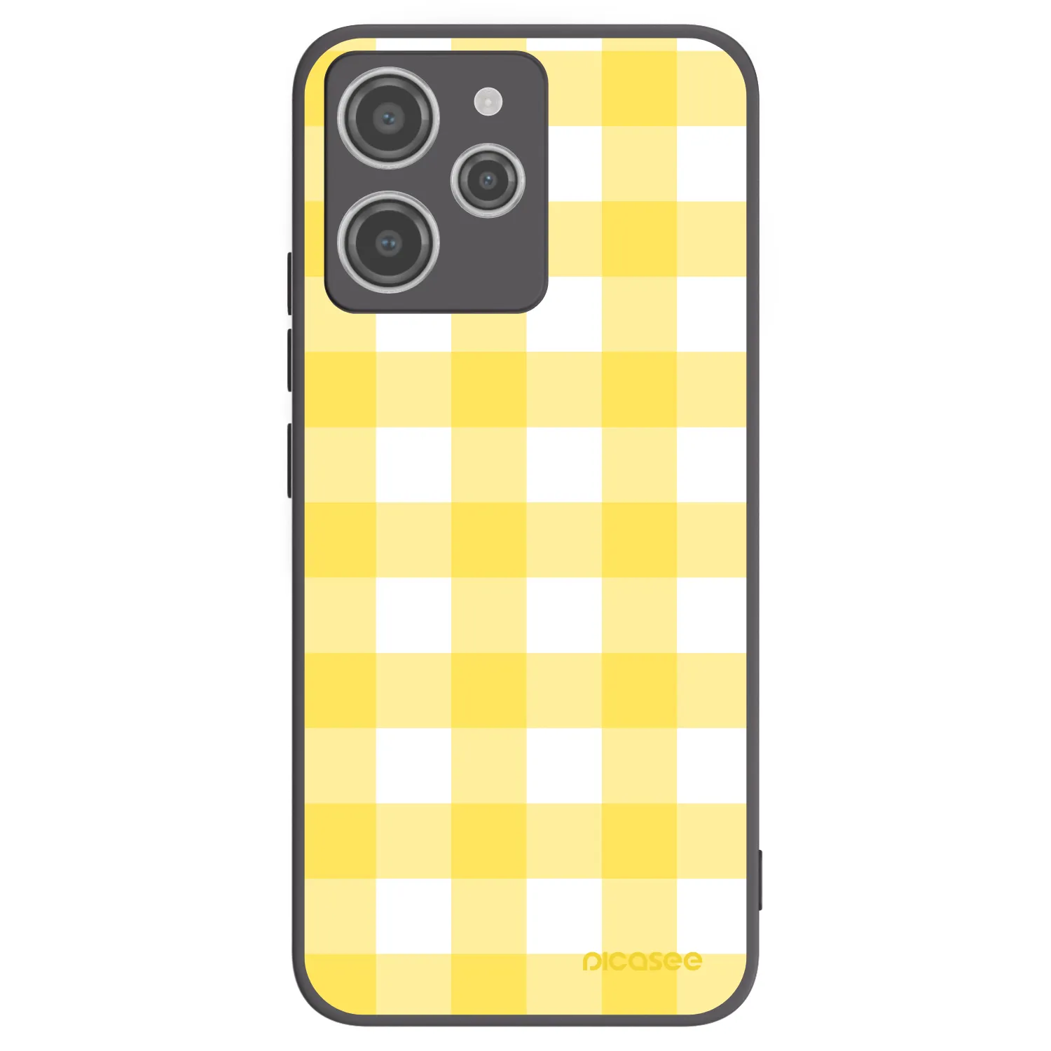 Picasee Μαύρη θήκη σιλικόνης για Xiaomi Redmi 12 4G - Gride lemon