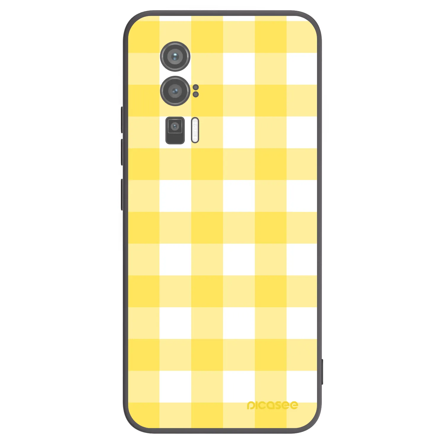 Picasee Μαύρη θήκη σιλικόνης για Xiaomi Poco F5 Pro 5G - Gride lemon