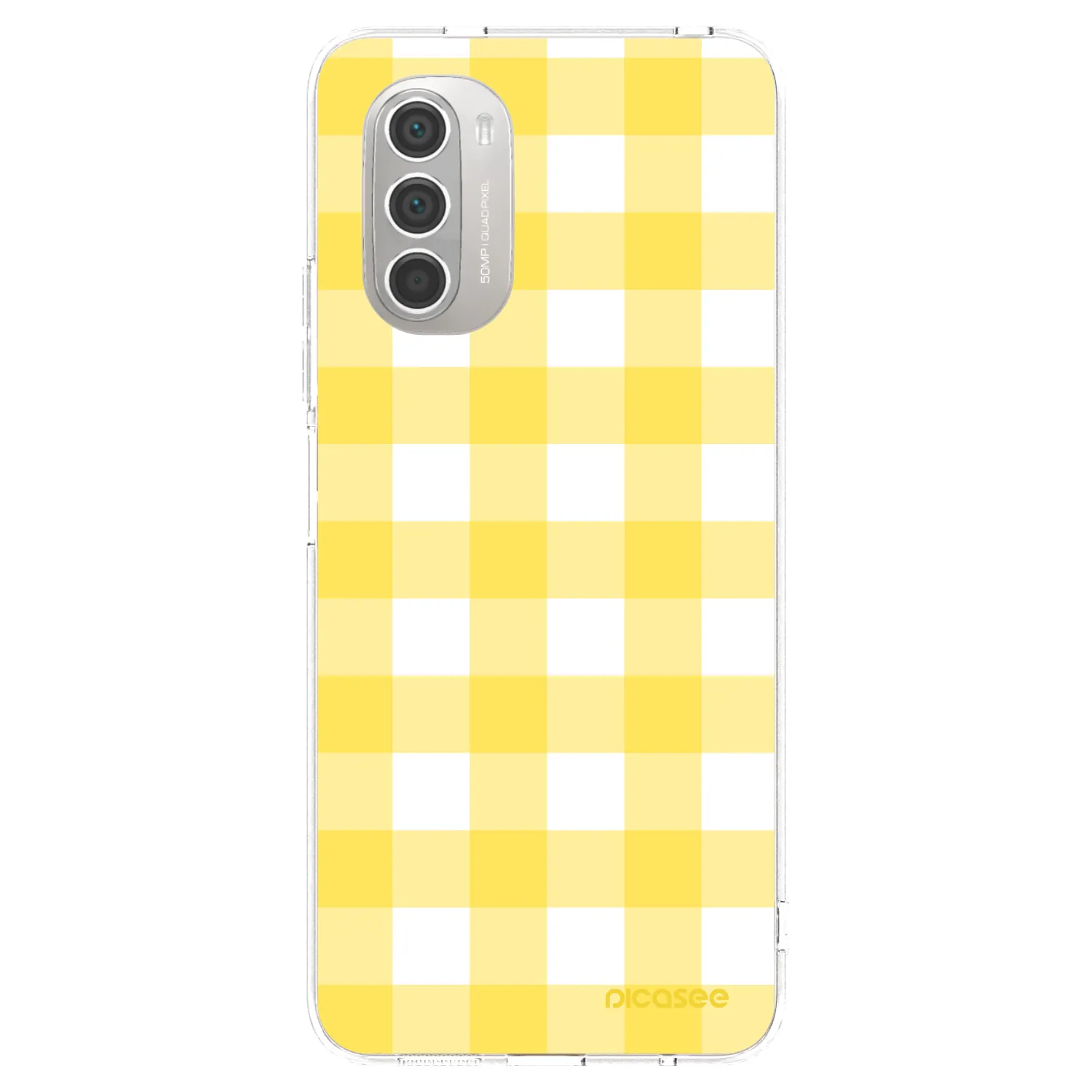 Picasee διαφανής θήκη σιλικόνης Motorola Moto G51 - Gride lemon