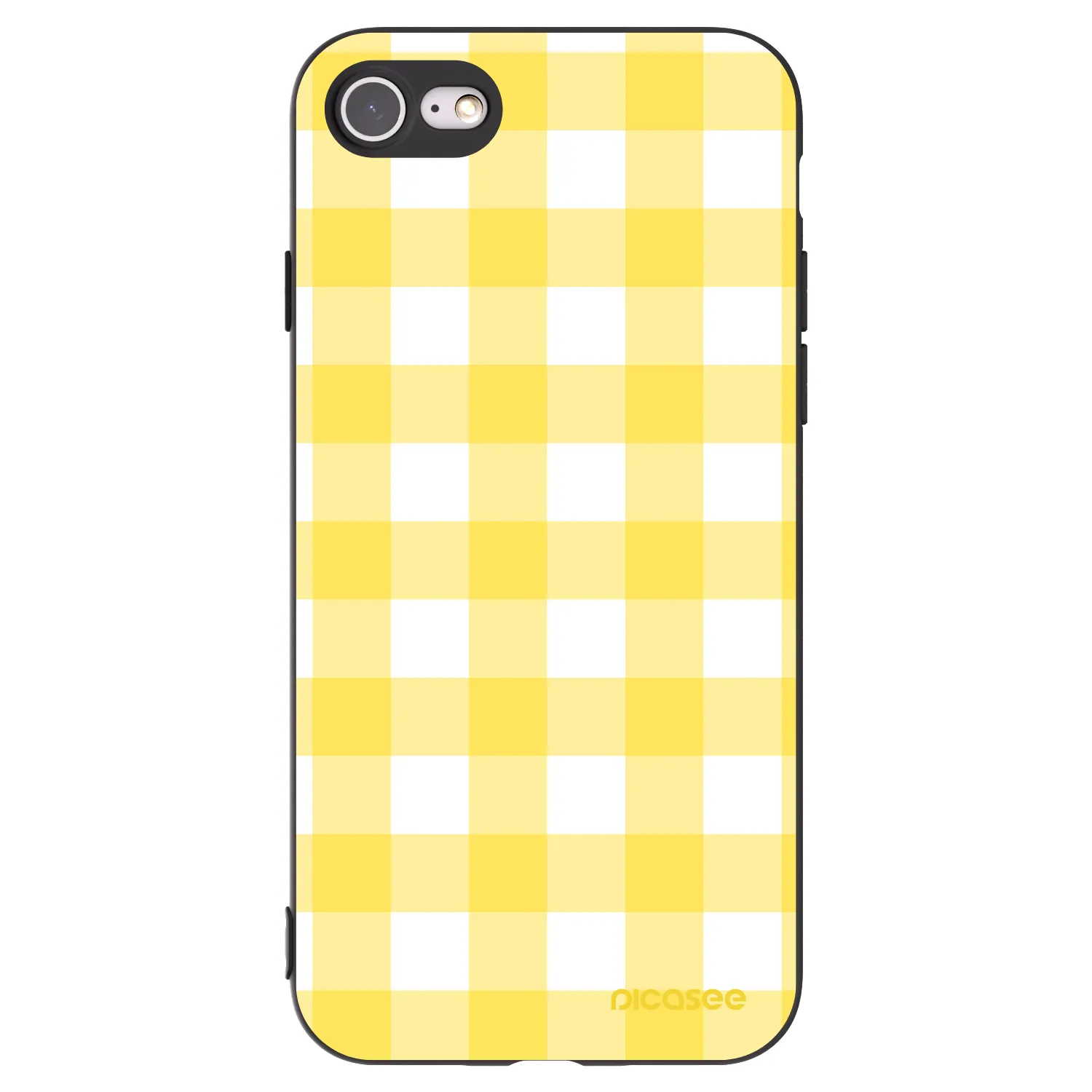 Picasee Μαύρη θήκη σιλικόνης για Apple iPhone 7 - Gride lemon