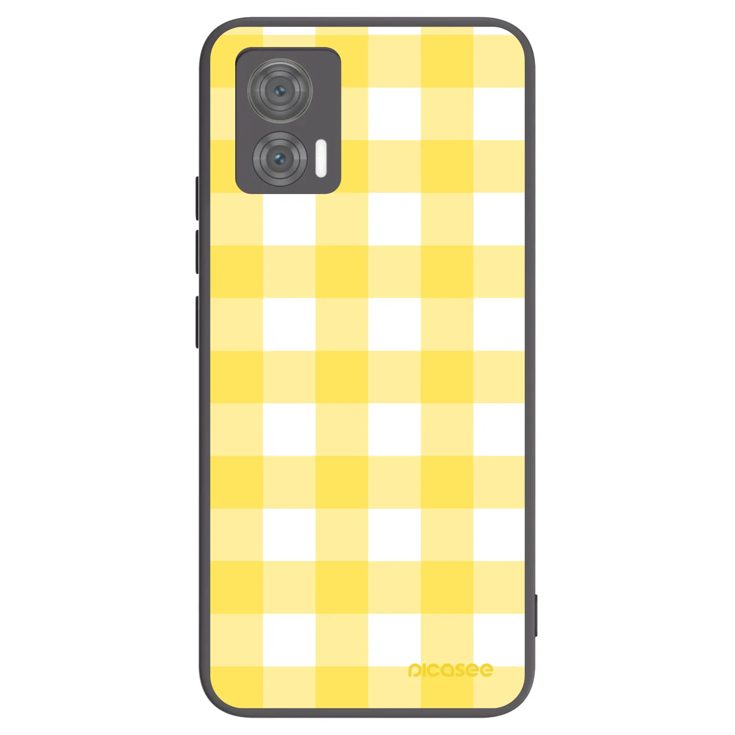 Picasee Μαύρη θήκη σιλικόνης για Motorola Edge 30 Neo - Gride lemon