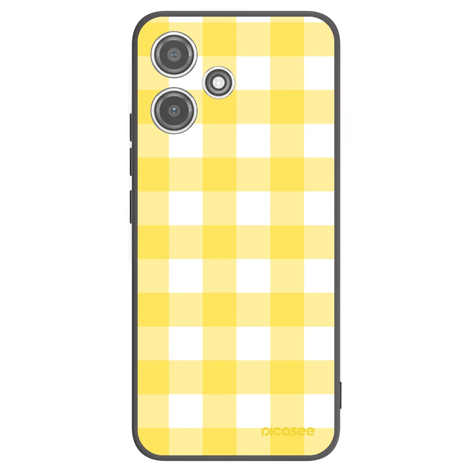 Picasee Μαύρη θήκη σιλικόνης για Xiaomi Redmi 12 5G - Gride lemon