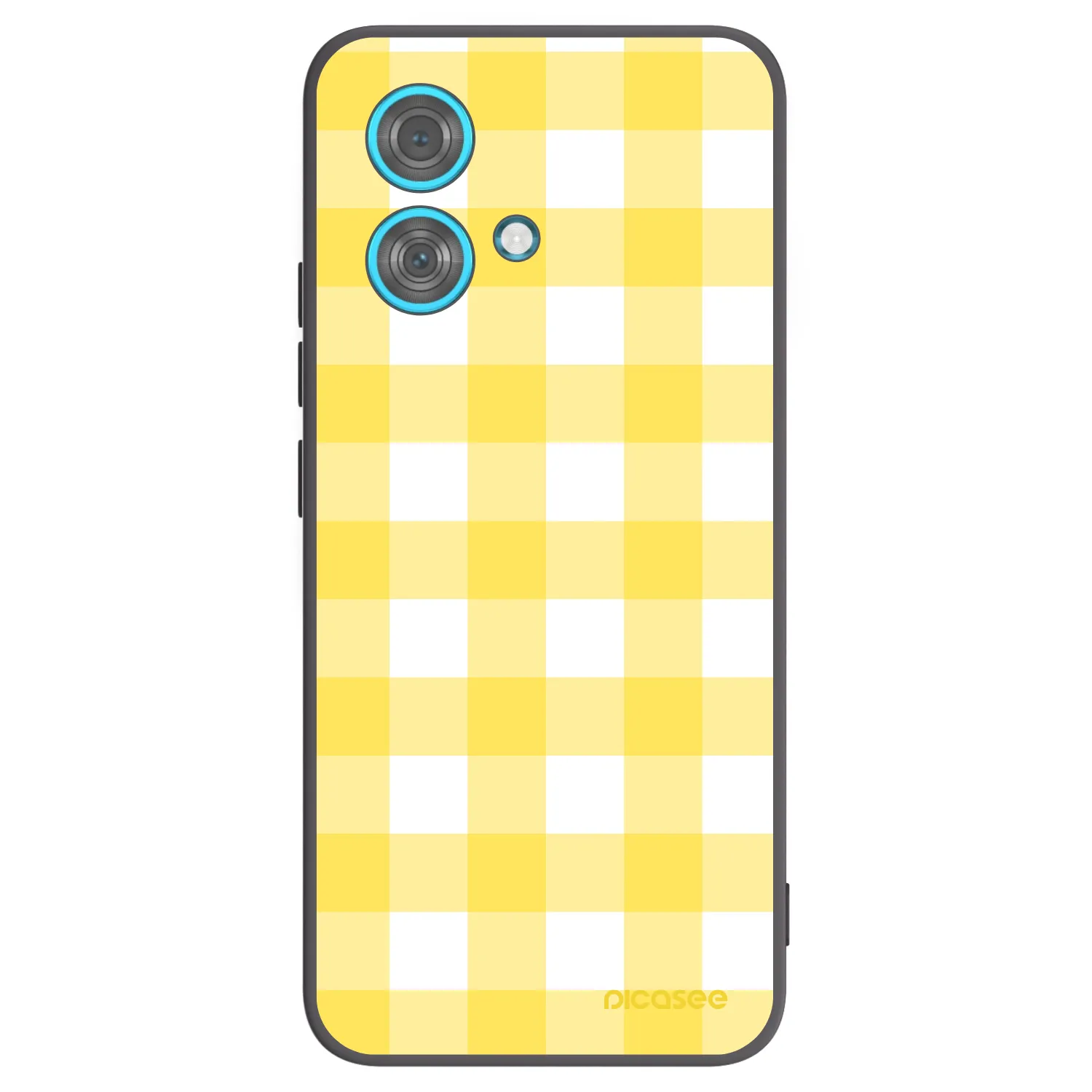 Picasee Μαύρη θήκη σιλικόνης για Motorola Edge 40 Neo - Gride lemon