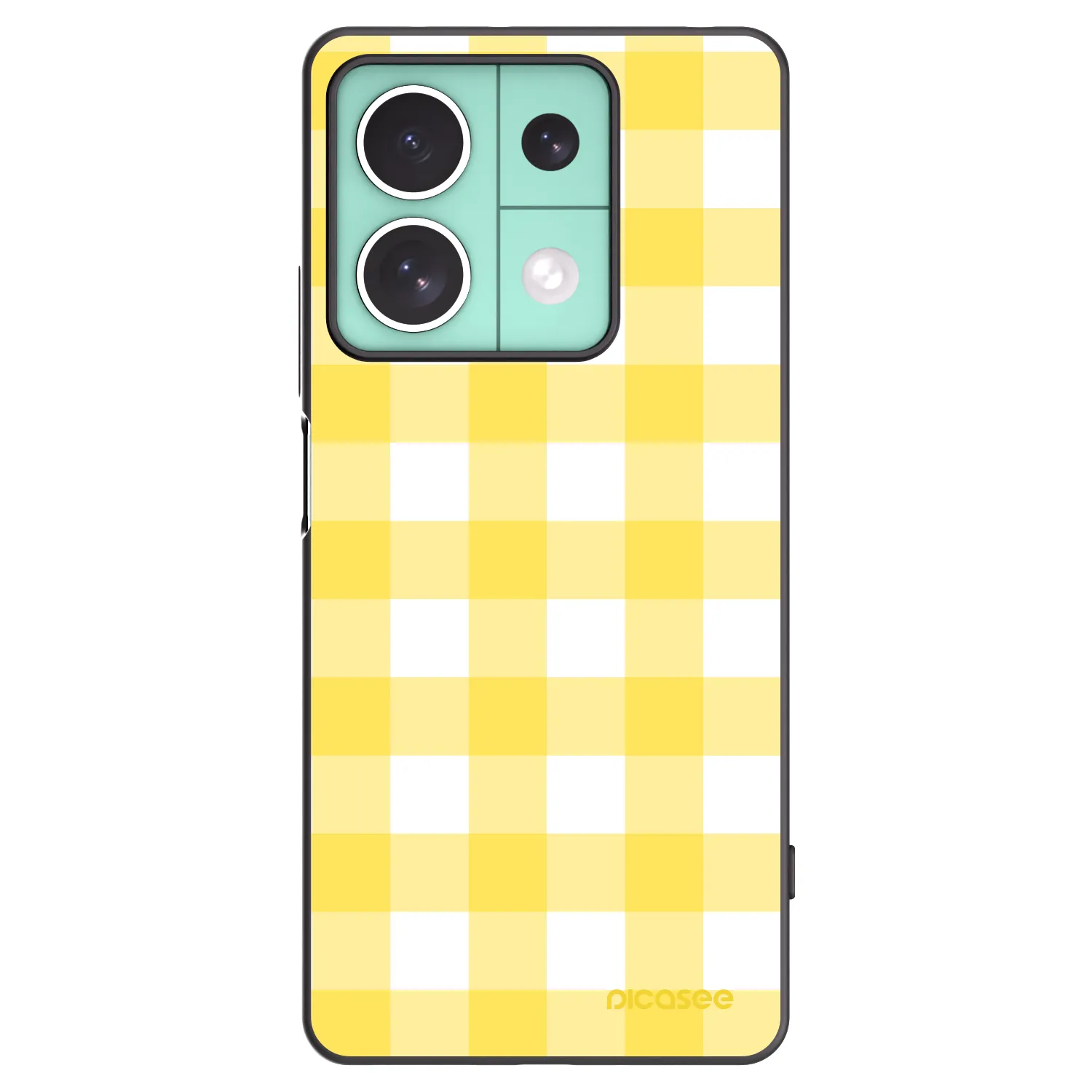 Picasee Μαύρη θήκη σιλικόνης για Xiaomi Redmi Note 13 5G - Gride lemon