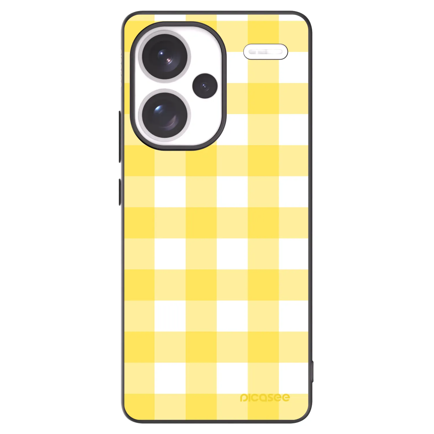 Picasee Μαύρη θήκη σιλικόνης για Xiaomi Redmi Note 13 Pro+ 5G - Gride lemon