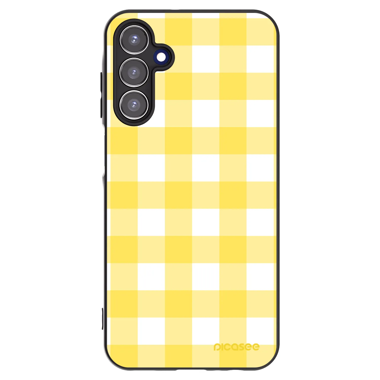 Picasee Μαύρη θήκη σιλικόνης για Samsung Galaxy A15 A156B 5G - Gride lemon