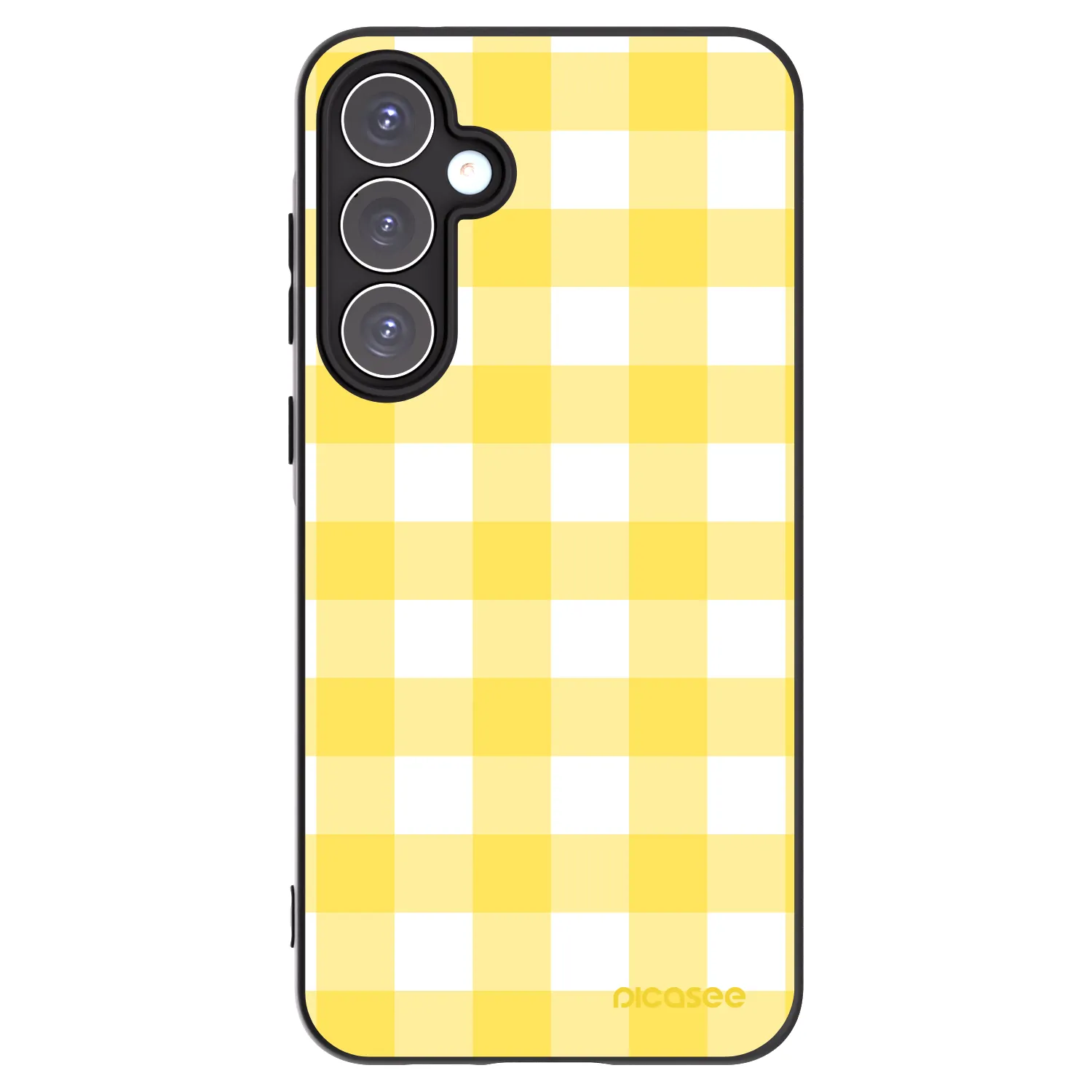 Picasee Μαύρη θήκη σιλικόνης για Samsung Galaxy A55 5G A556B - Gride lemon