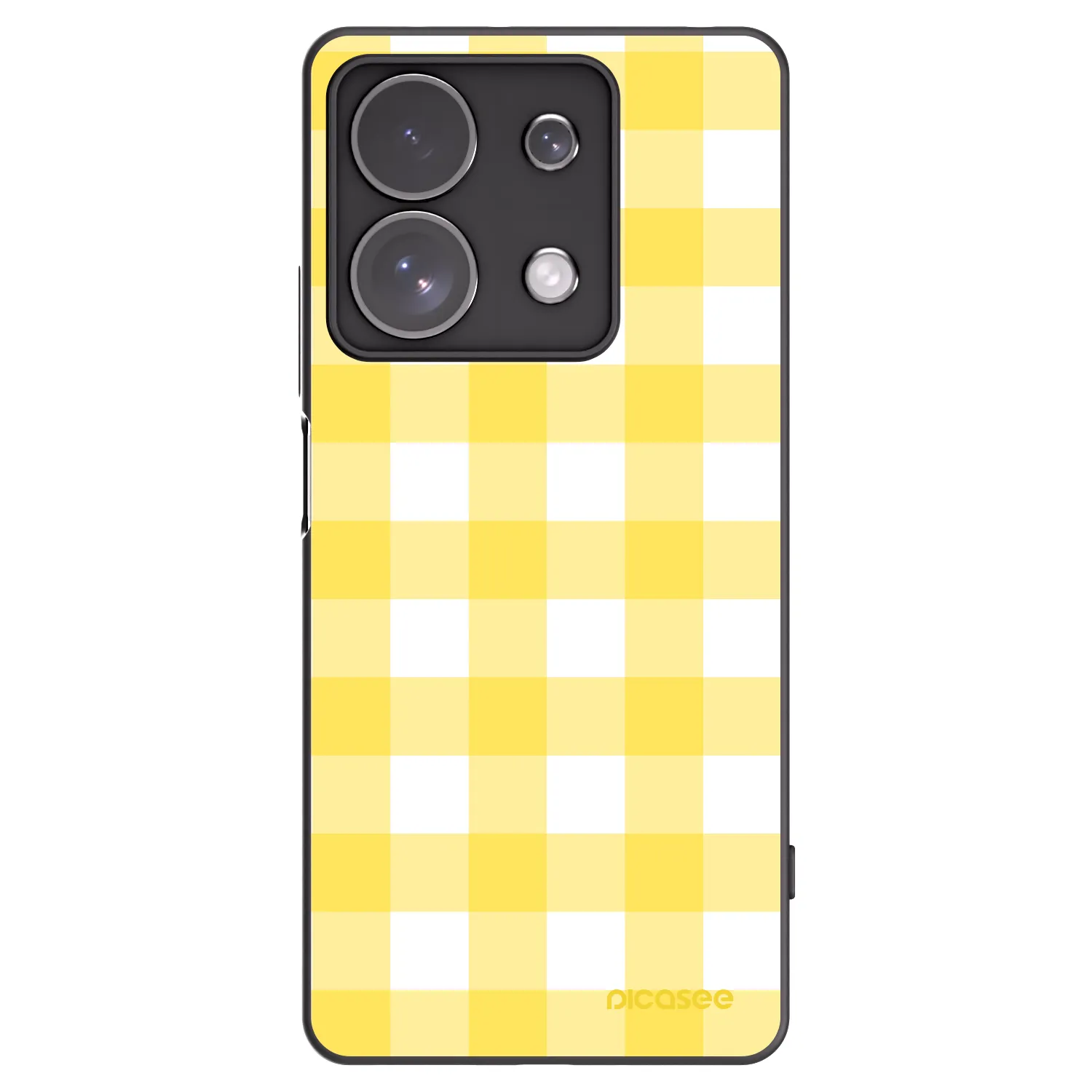 Picasee Μαύρη θήκη σιλικόνης για Xiaomi Redmi Note 13 Pro 4G - Gride lemon