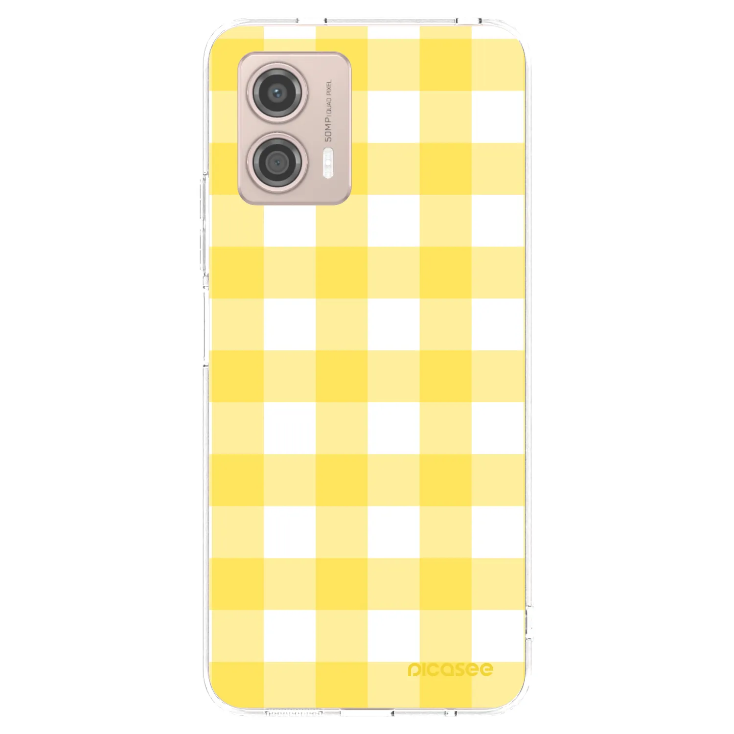 Picasee διαφανής θήκη σιλικόνης Motorola Moto G53 5G - Gride lemon