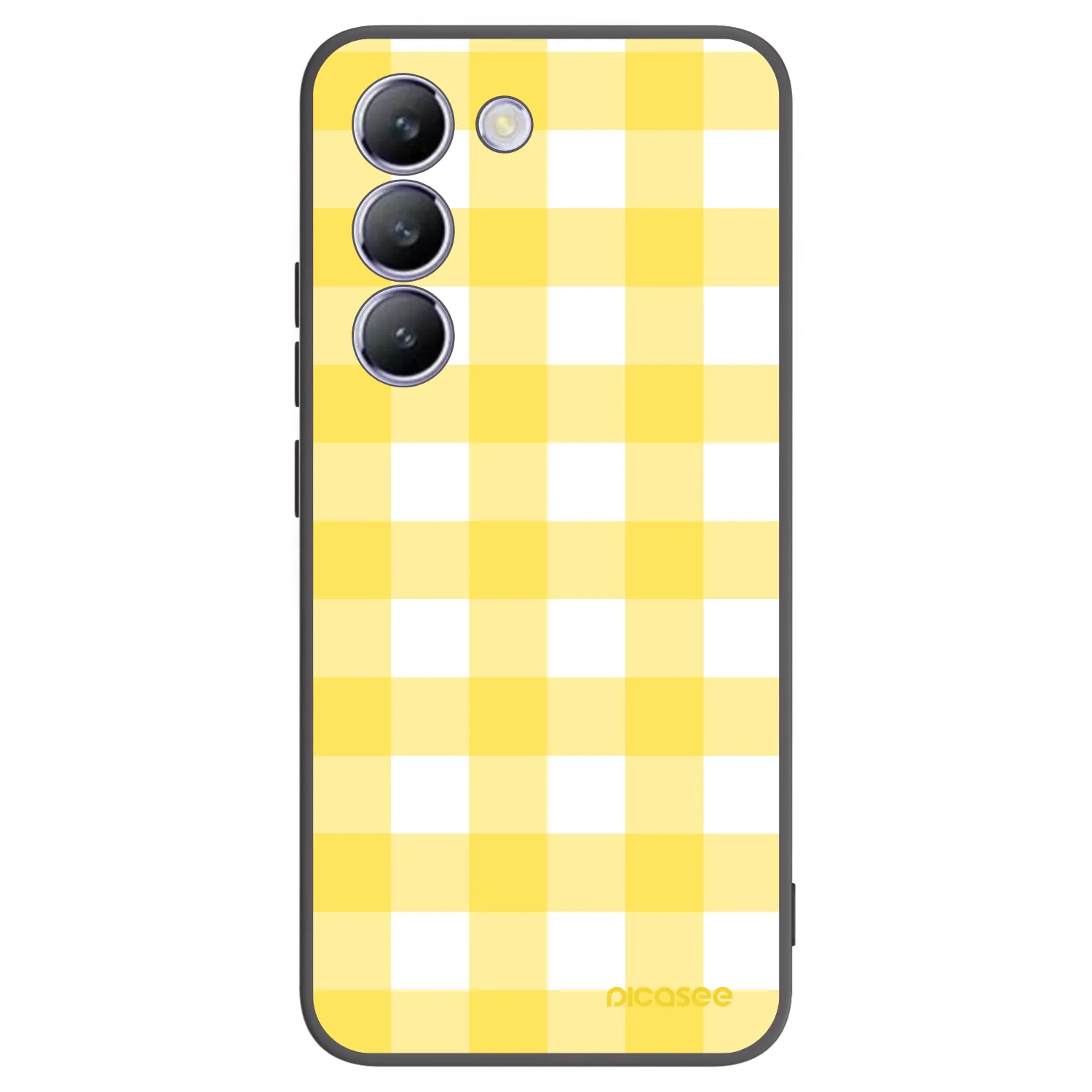 Picasee Μαύρη θήκη σιλικόνης για Vivo V40 SE 5G - Gride lemon