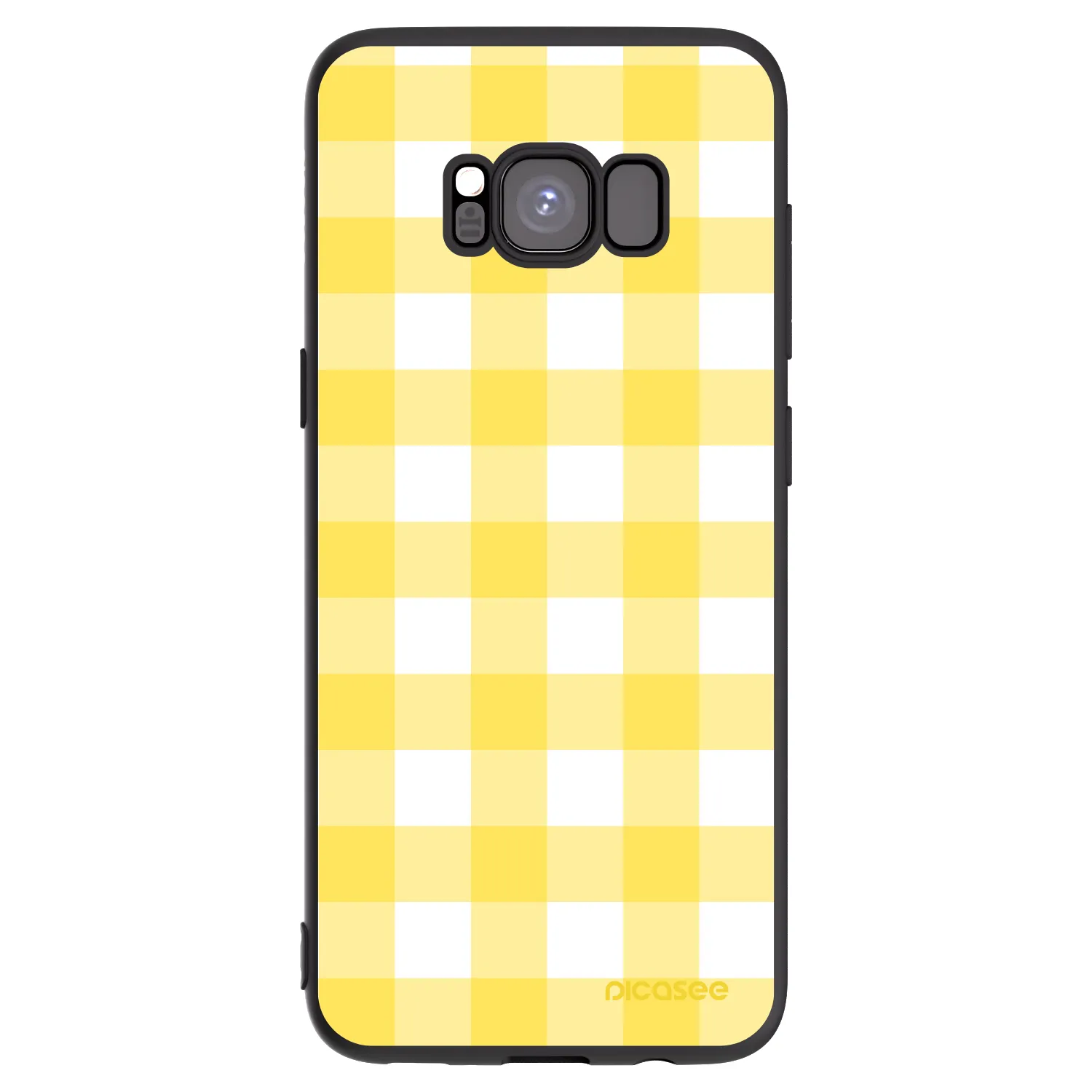 Picasee Μαύρη θήκη σιλικόνης για Samsung Galaxy S8 G950F - Gride lemon