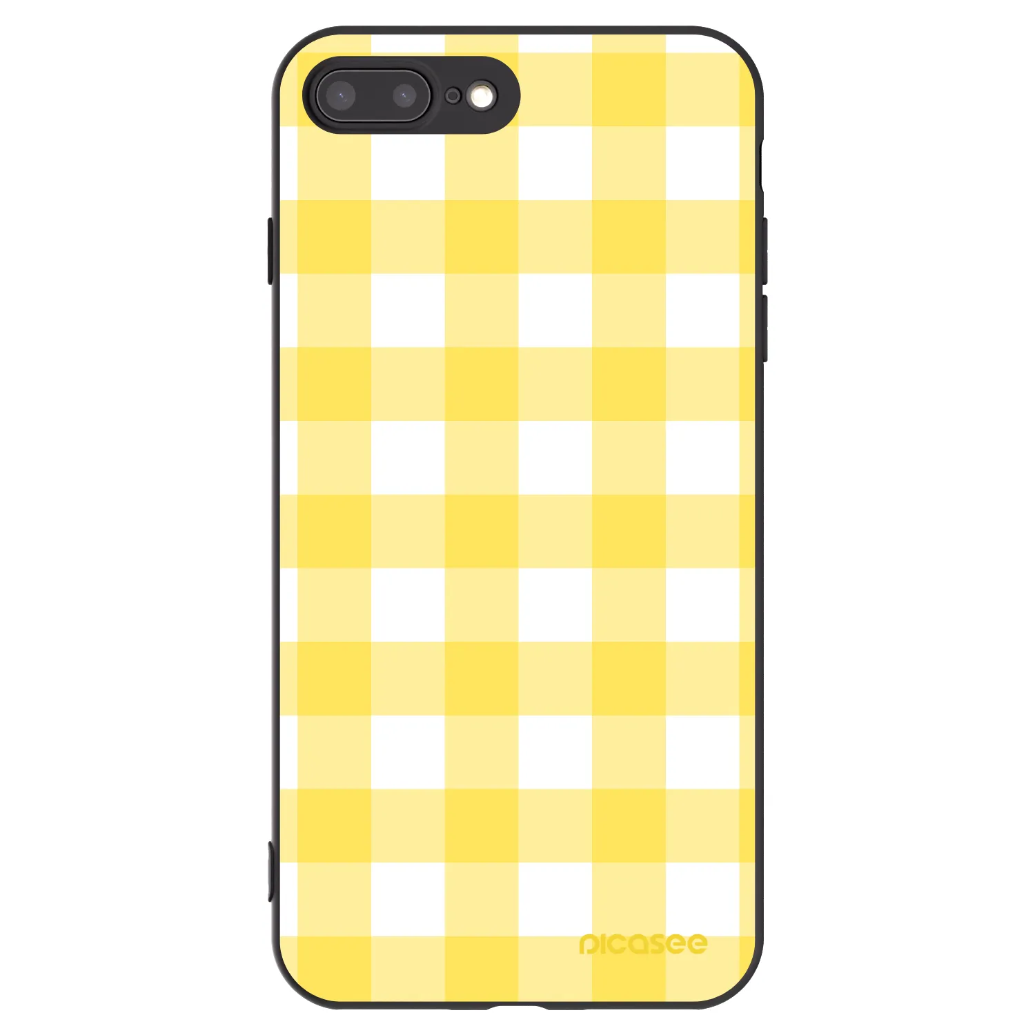 Picasee Μαύρη θήκη σιλικόνης για Apple iPhone 7 Plus - Gride lemon