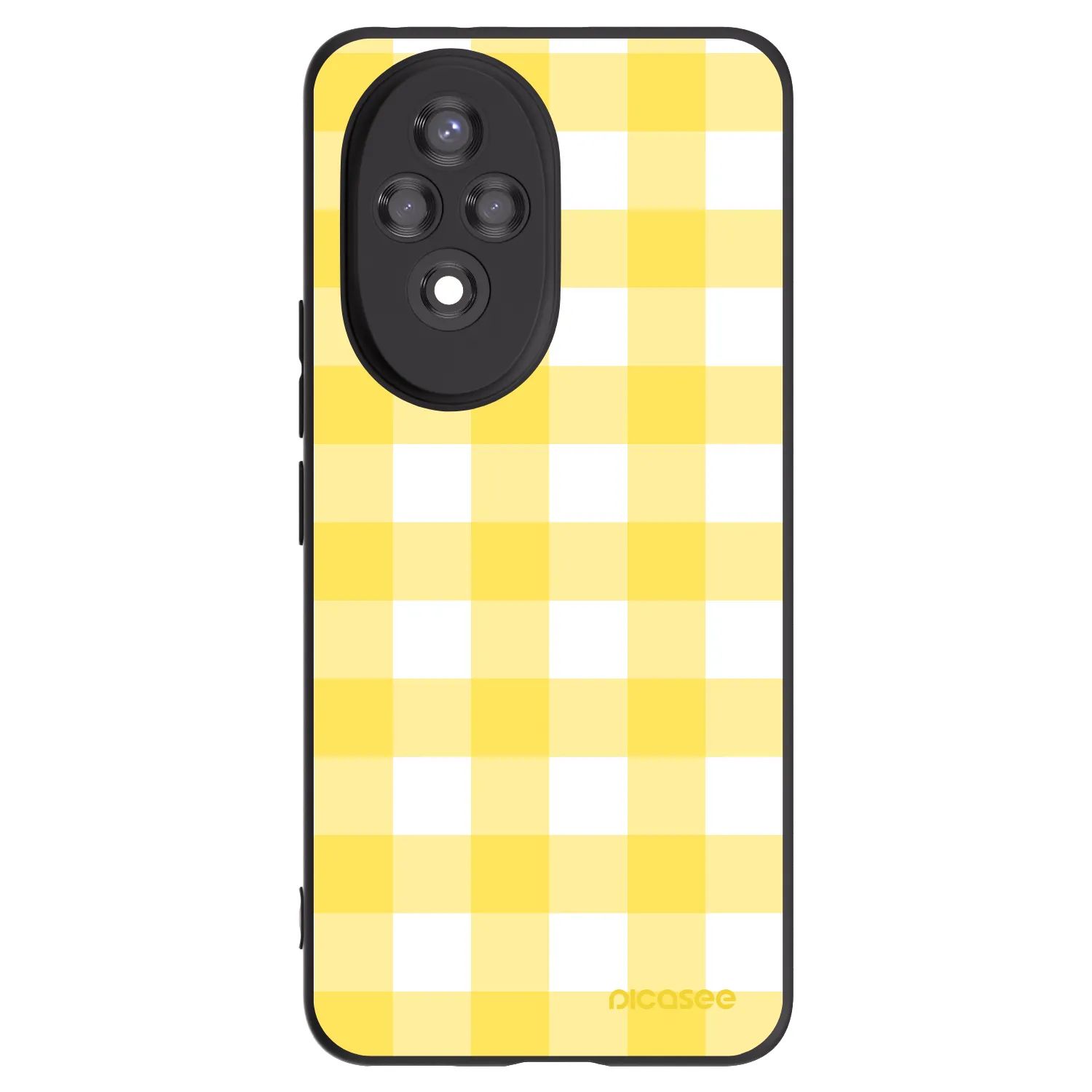 Picasee Μαύρη θήκη σιλικόνης για Honor 200 5G - Gride lemon