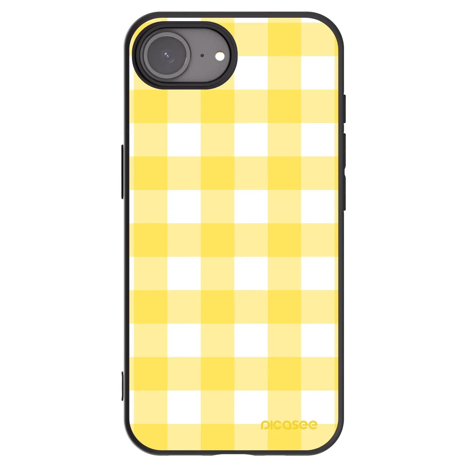 Picasee Μαύρη θήκη σιλικόνης για Apple iPhone 16e - Gride lemon