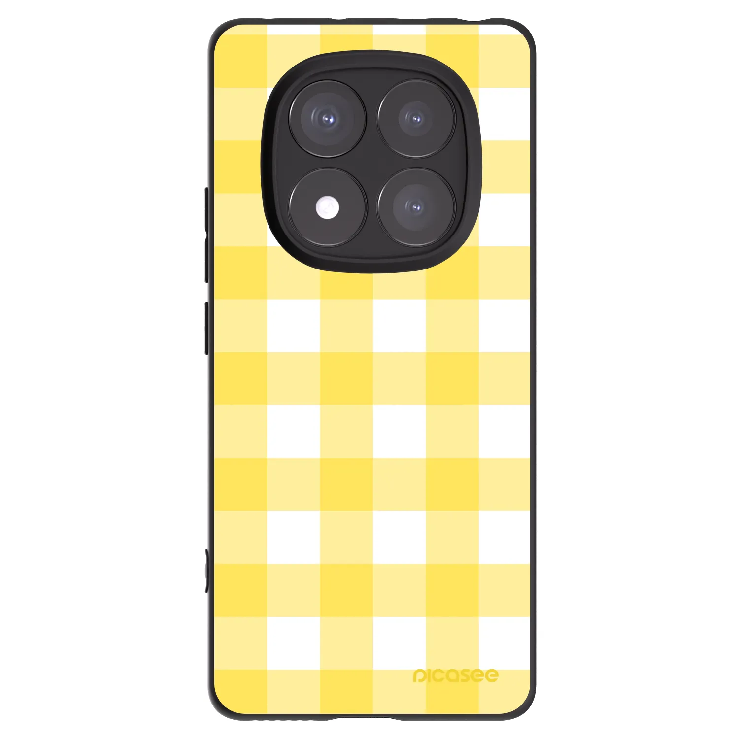 Picasee Μαύρη θήκη σιλικόνης για Xiaomi Redmi Note 14 Pro+ 5G - Gride lemon