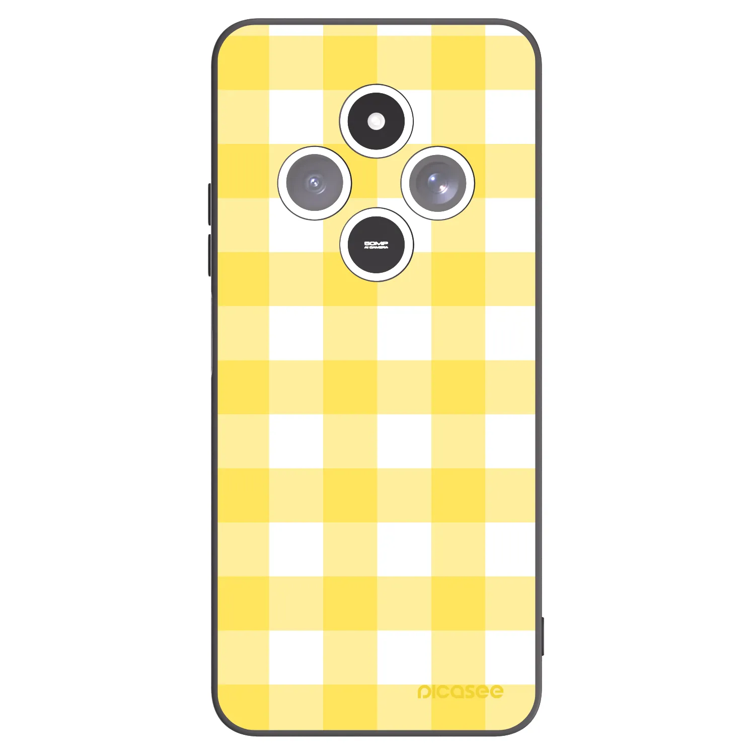 Picasee Μαύρη θήκη σιλικόνης για Xiaomi Redmi 14C - Gride lemon