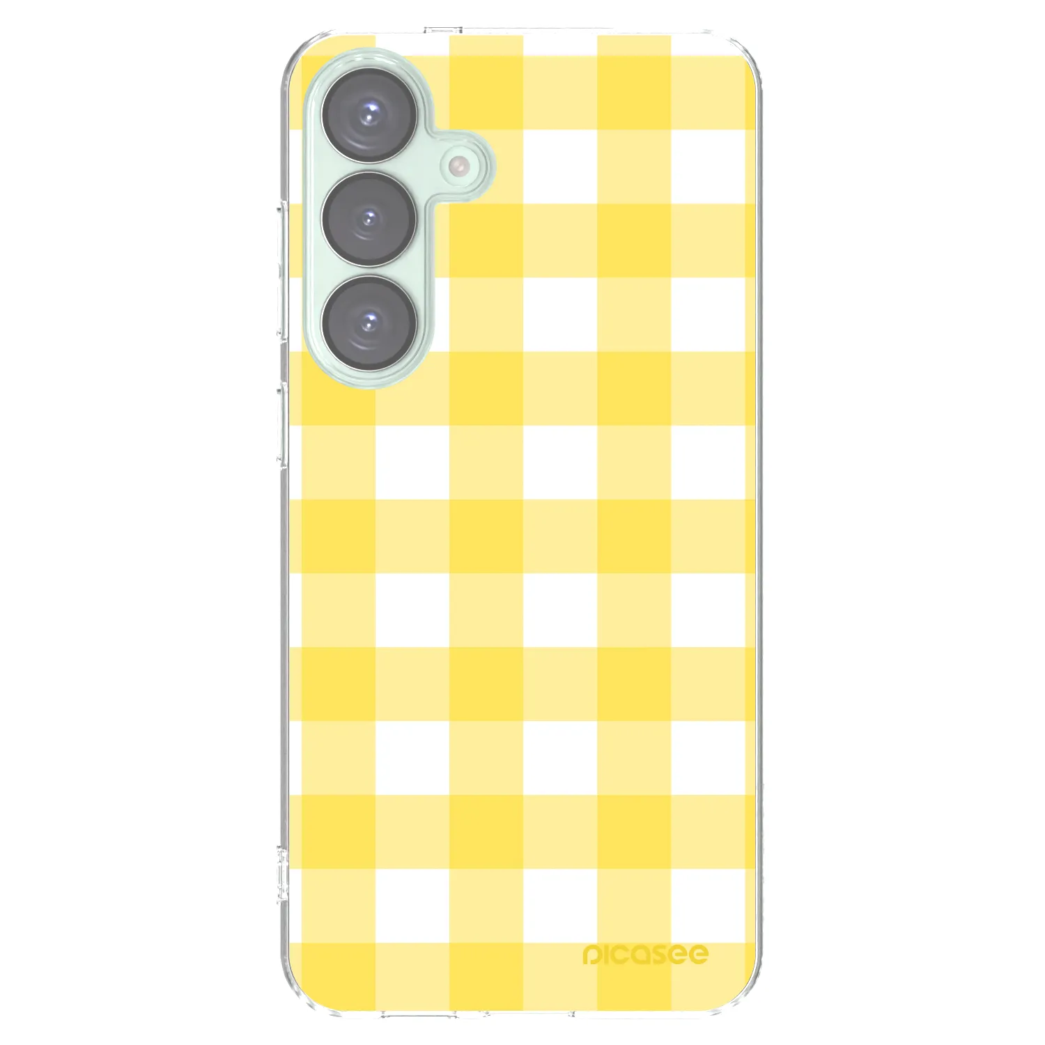 Picasee διαφανής θήκη σιλικόνης Samsung Galaxy S25+ 5G - Gride lemon