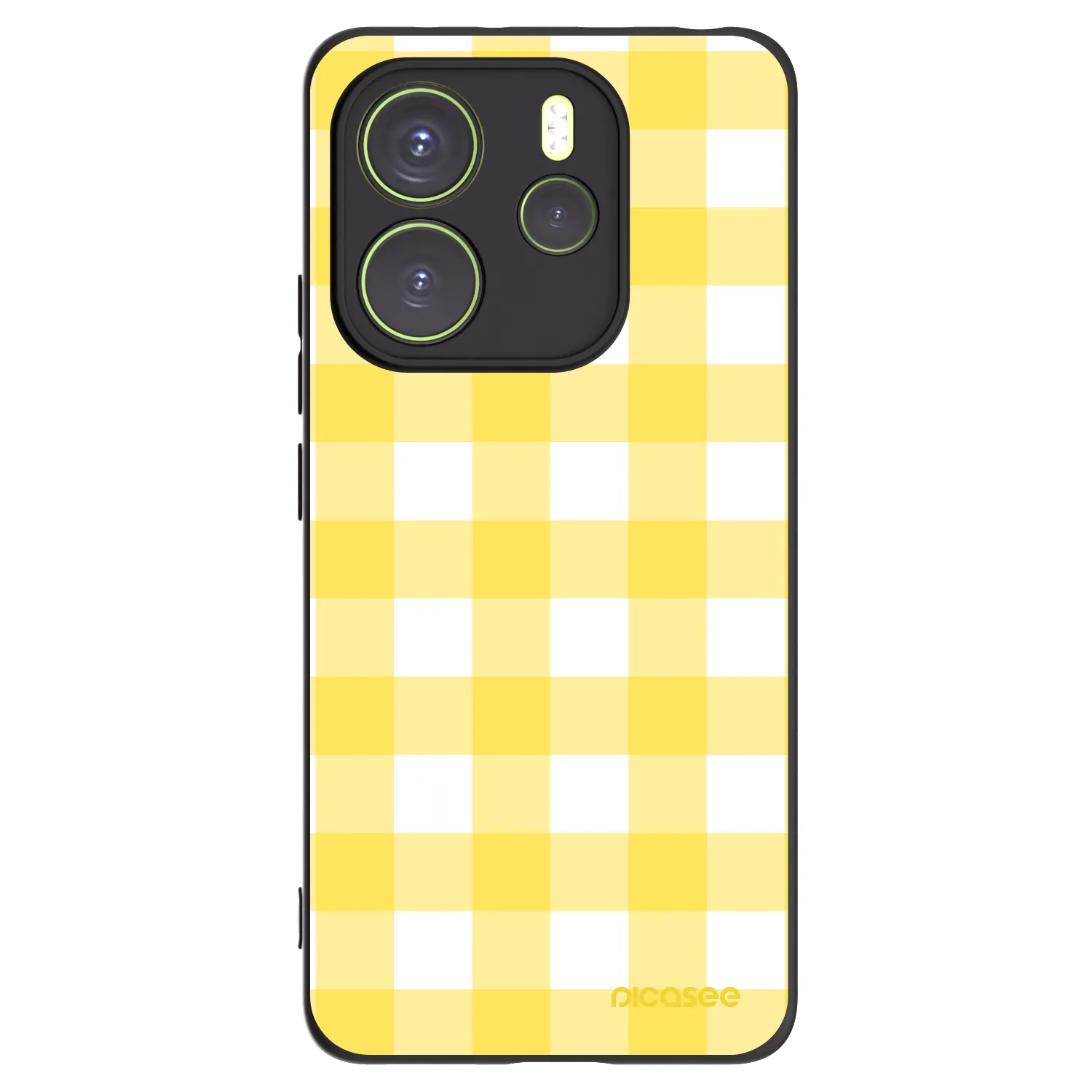 Picasee Μαύρη θήκη σιλικόνης για Xiaomi Redmi Note 14 4G - Gride lemon